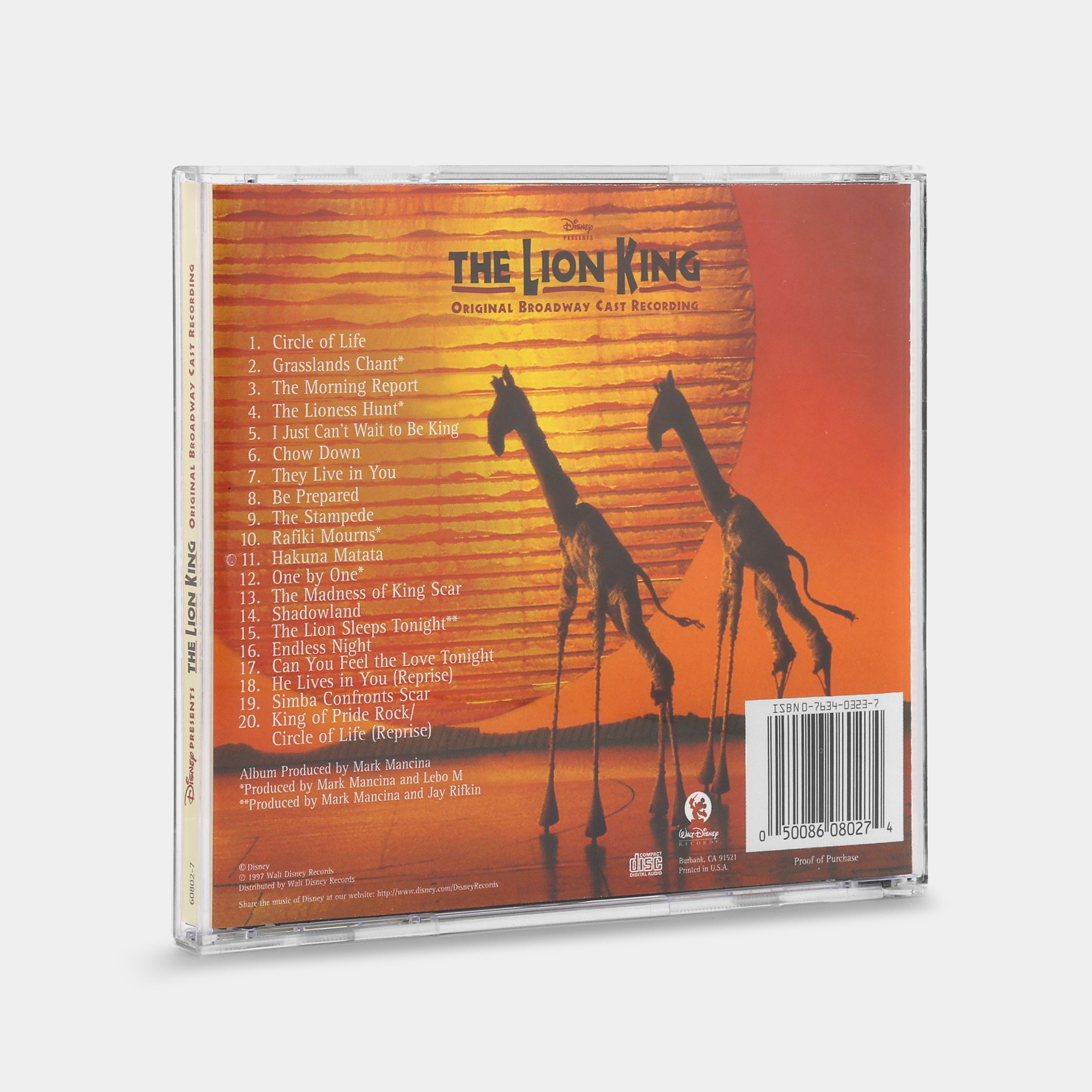 The Lion King - Original Broadway Cast Recording CD