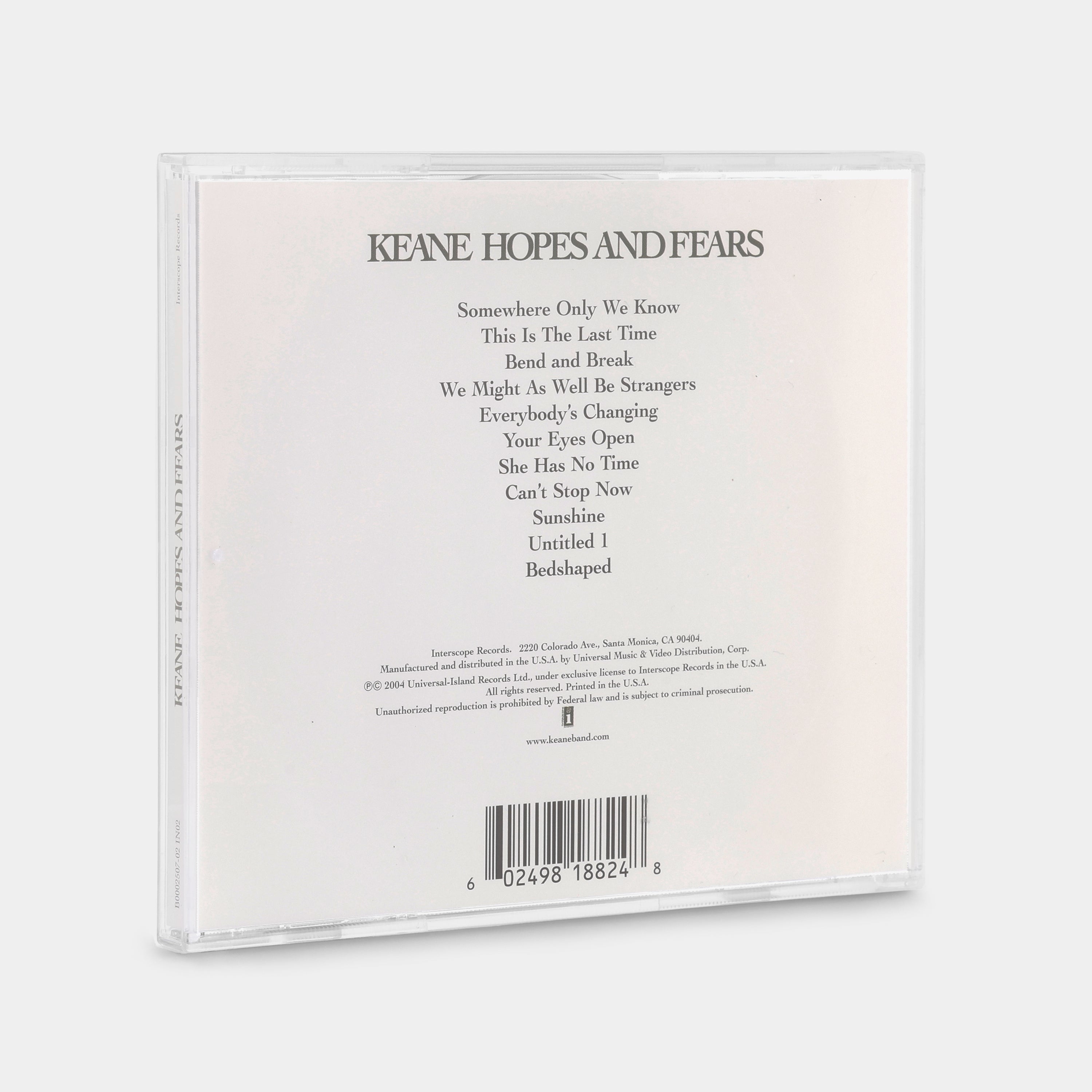 Keane - Hopes And Fears CD