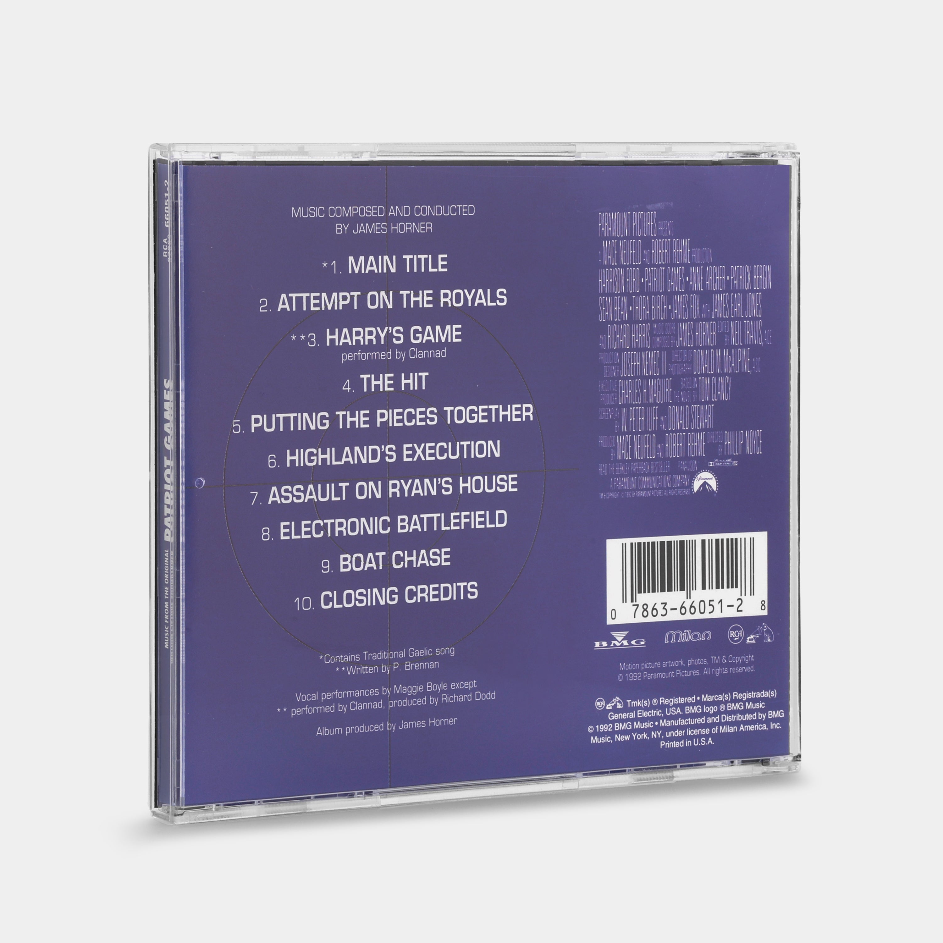 Patriot Games (Music From The Original Motion Picture Soundtrack) CD