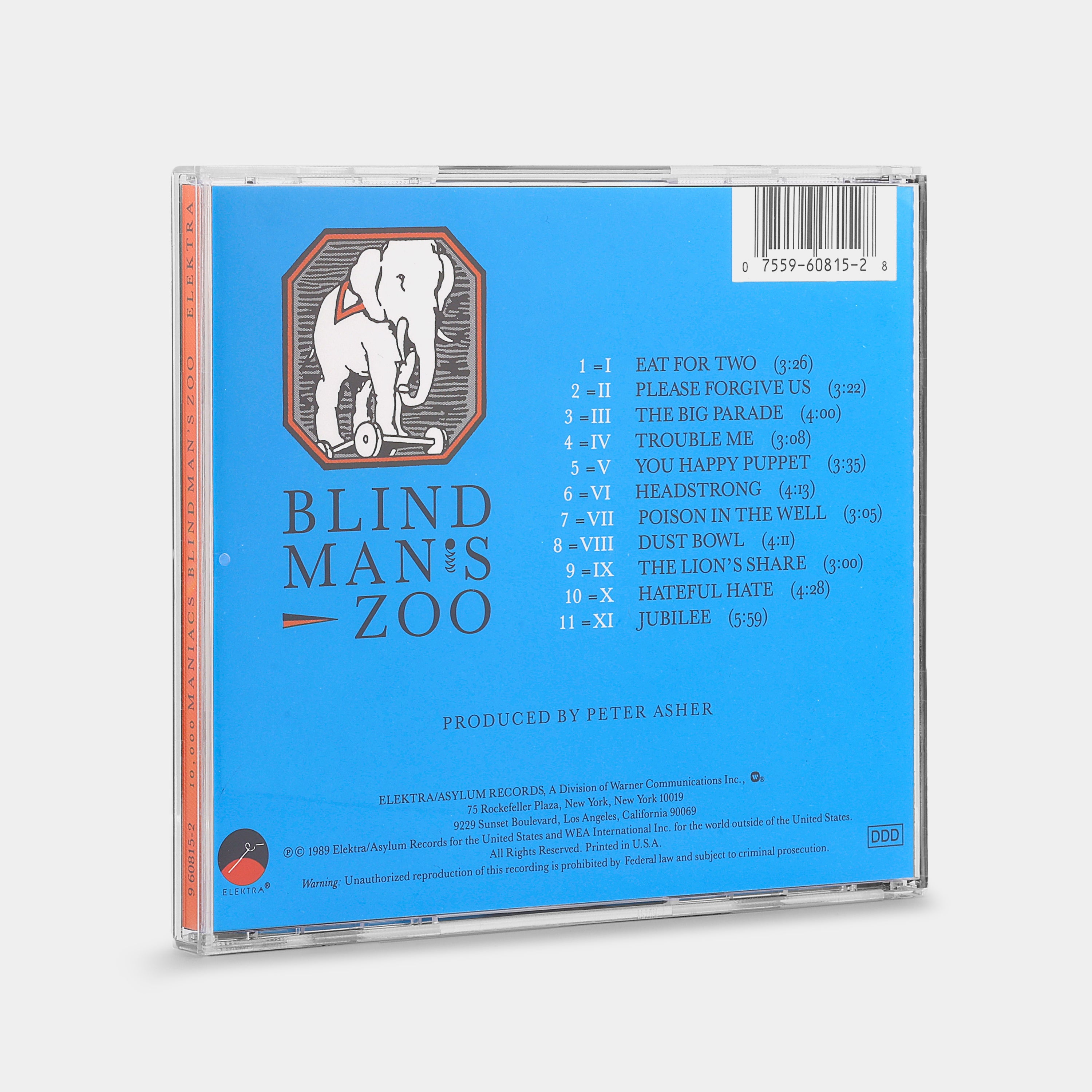 10,000 Maniacs - Blind Man's Zoo CD