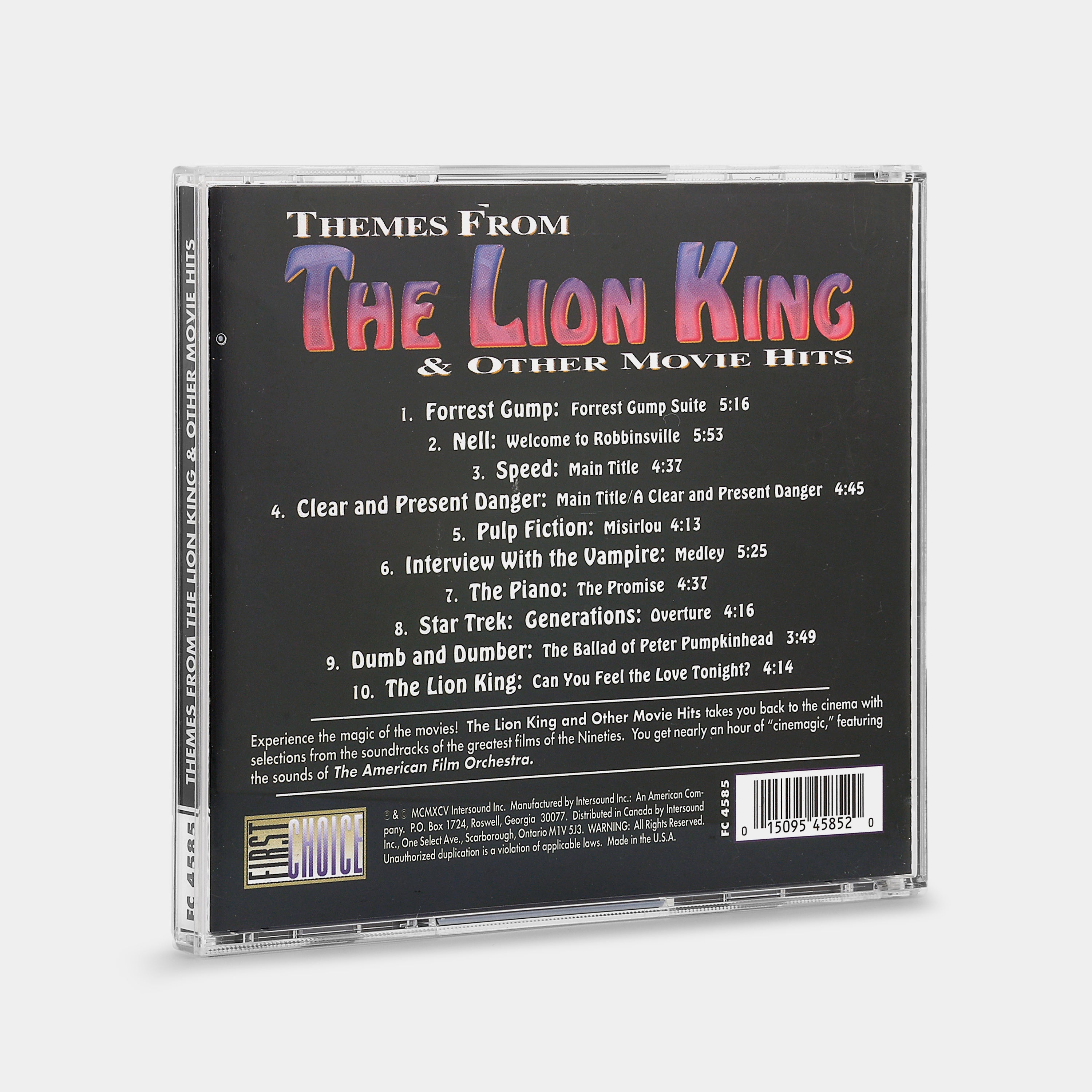 The American Film Orchestra - Themes From The Lion King & Other Movie Hits CD