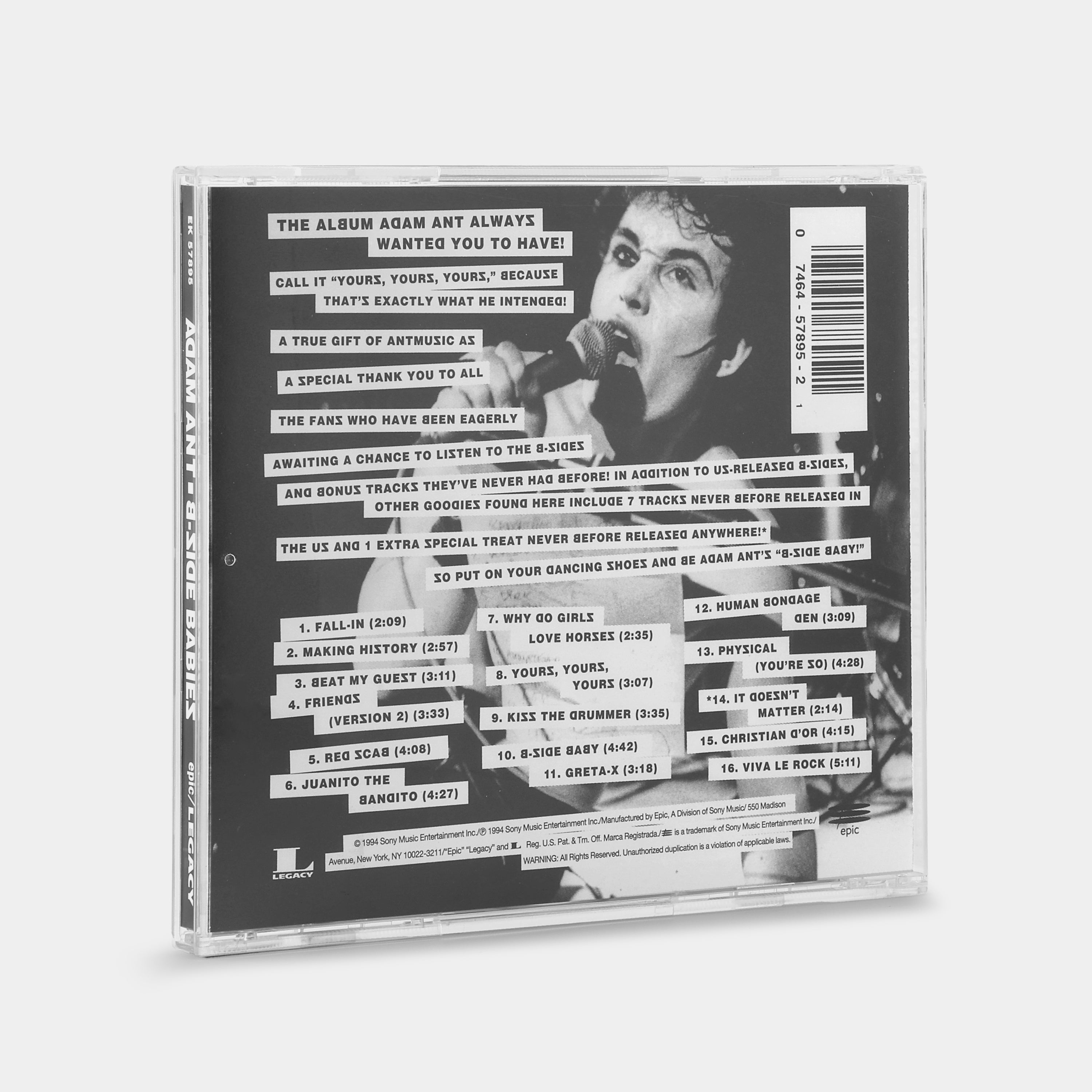 Adam Ant - B-Side Babies CD