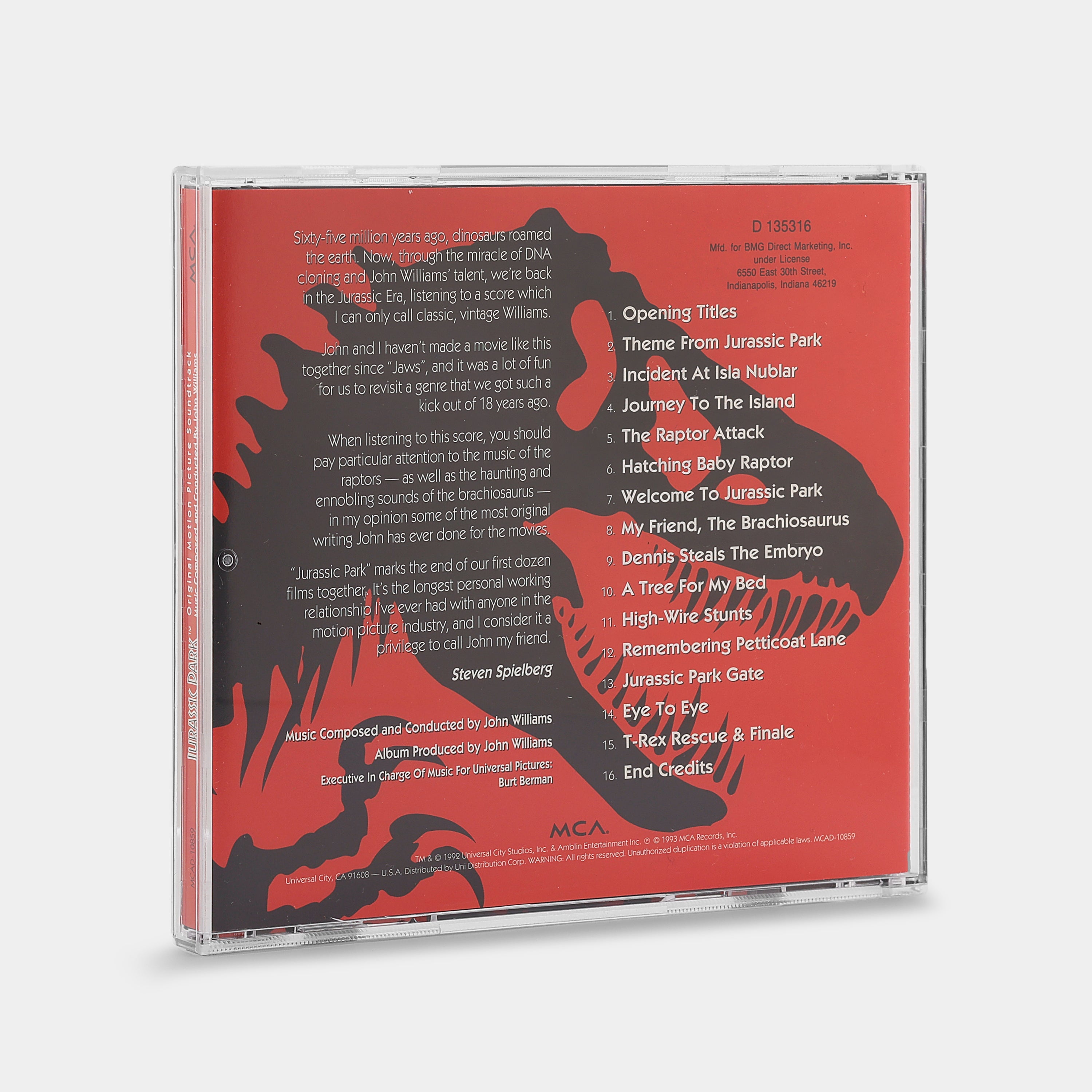 Jurassic Park (Music From The Original Motion Picture Soundtrack) CD