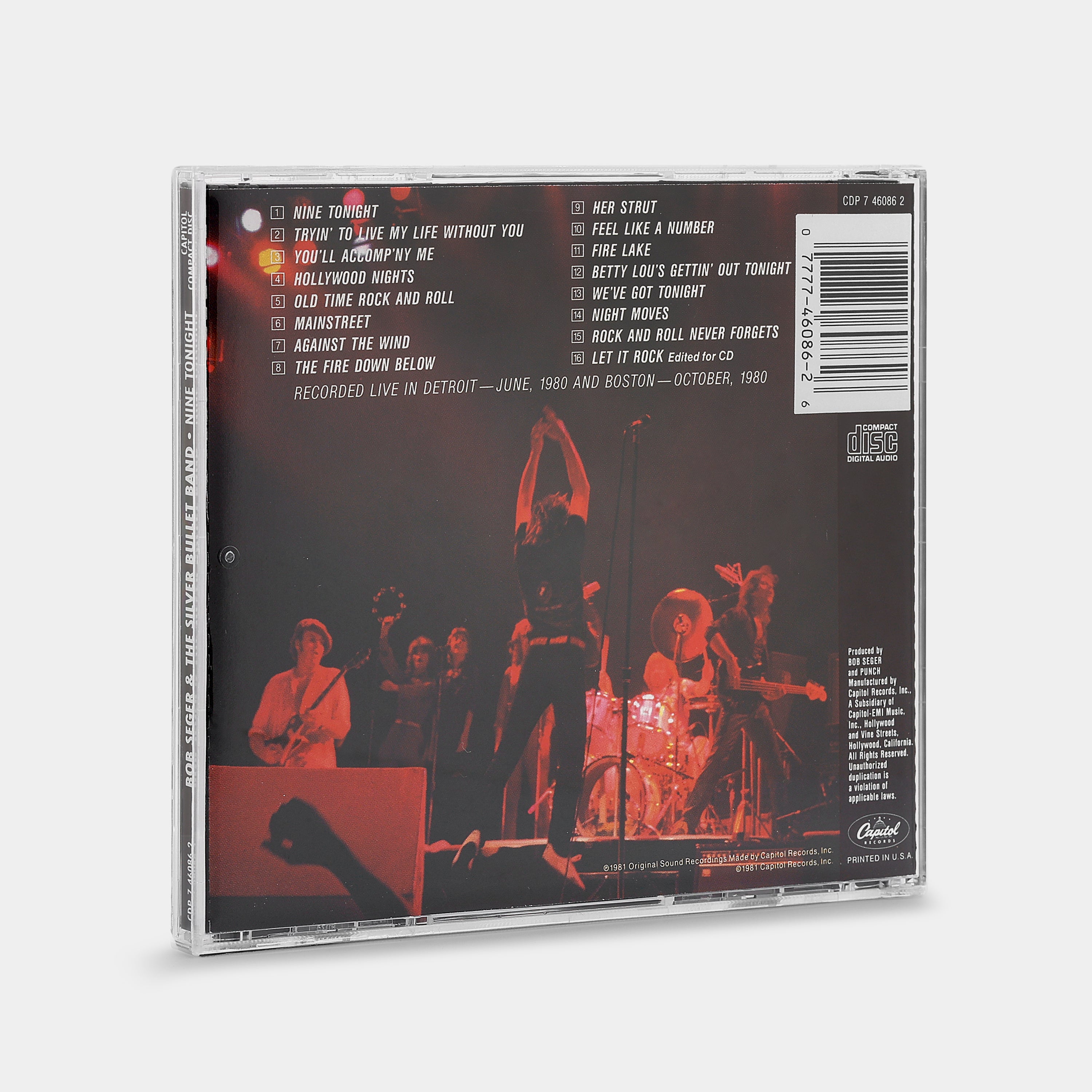 Bob Seger And The Silver Bullet Band - Nine Tonight CD