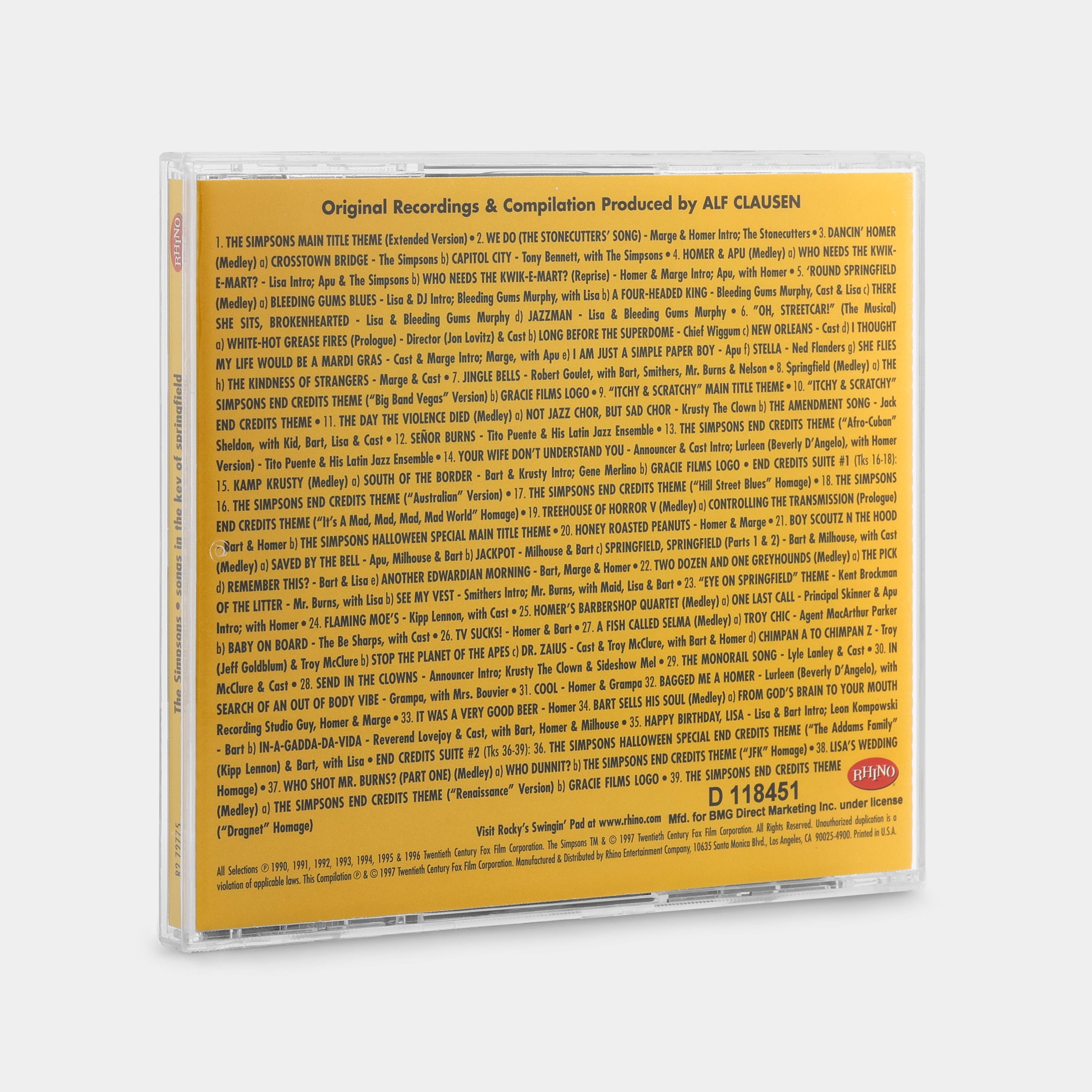 The Simpsons - Songs In The Key Of Springfield CD