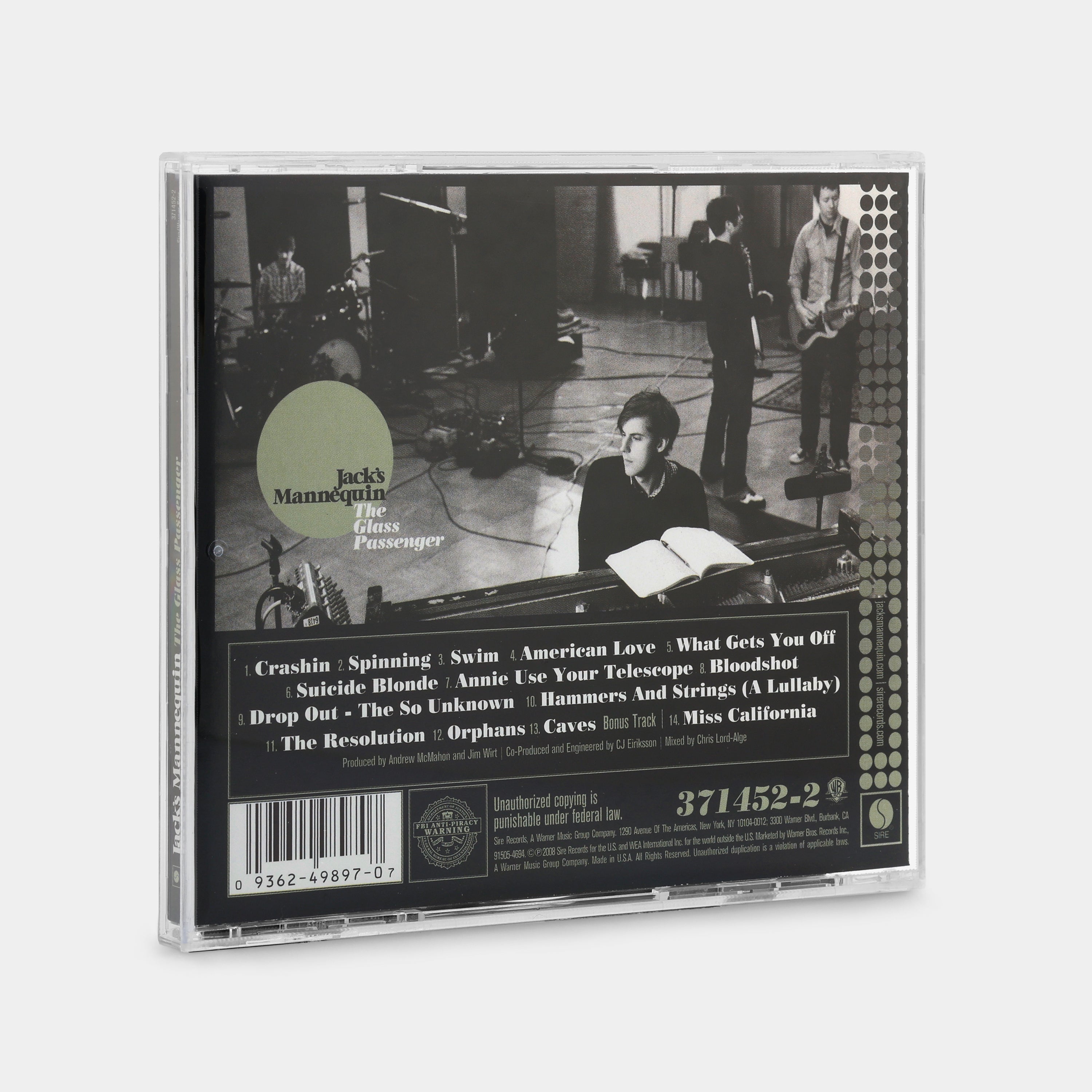 Jack's Mannequin - The Glass Passenger CD