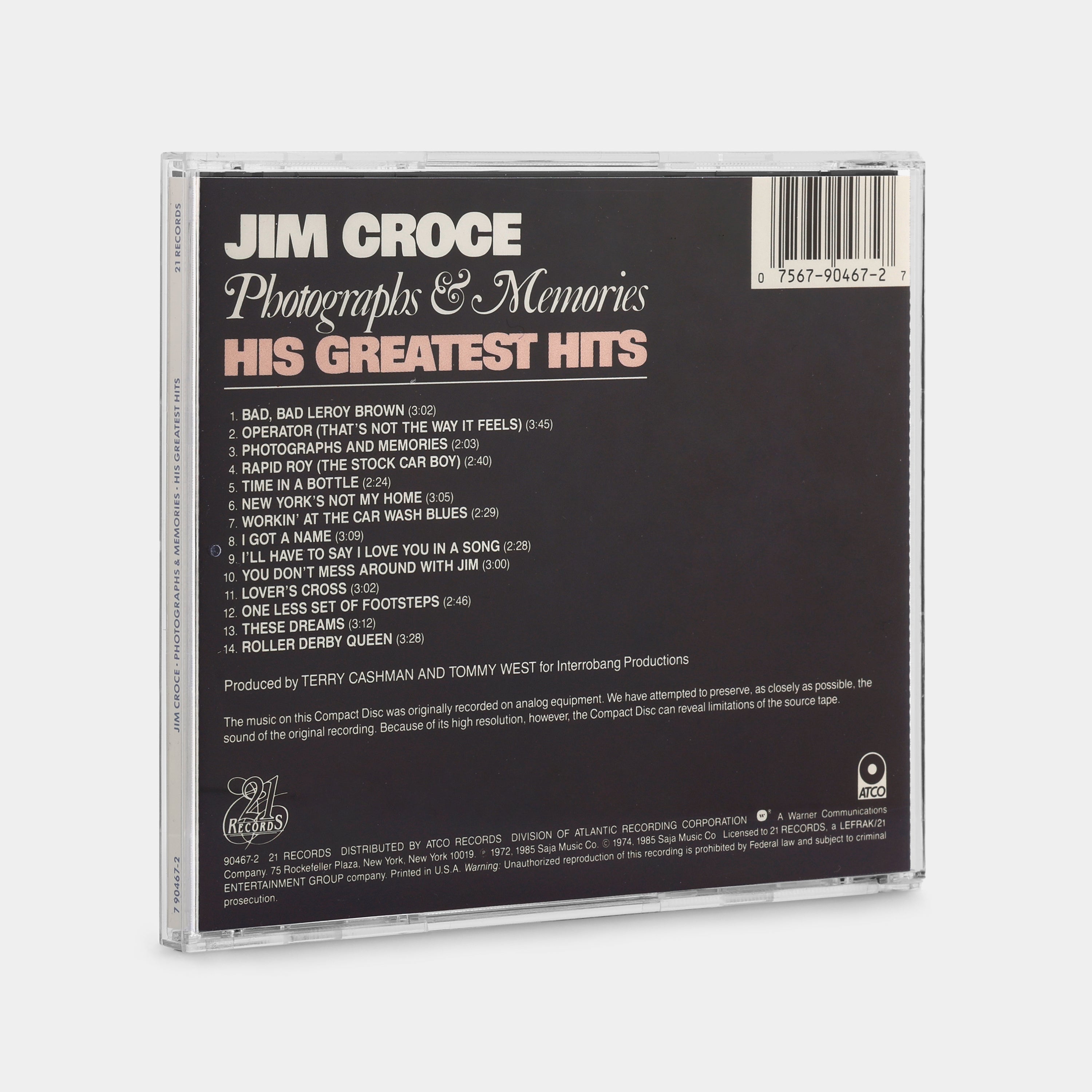 Jim Croce - Photographs & Memories: His Greatest Hits CD