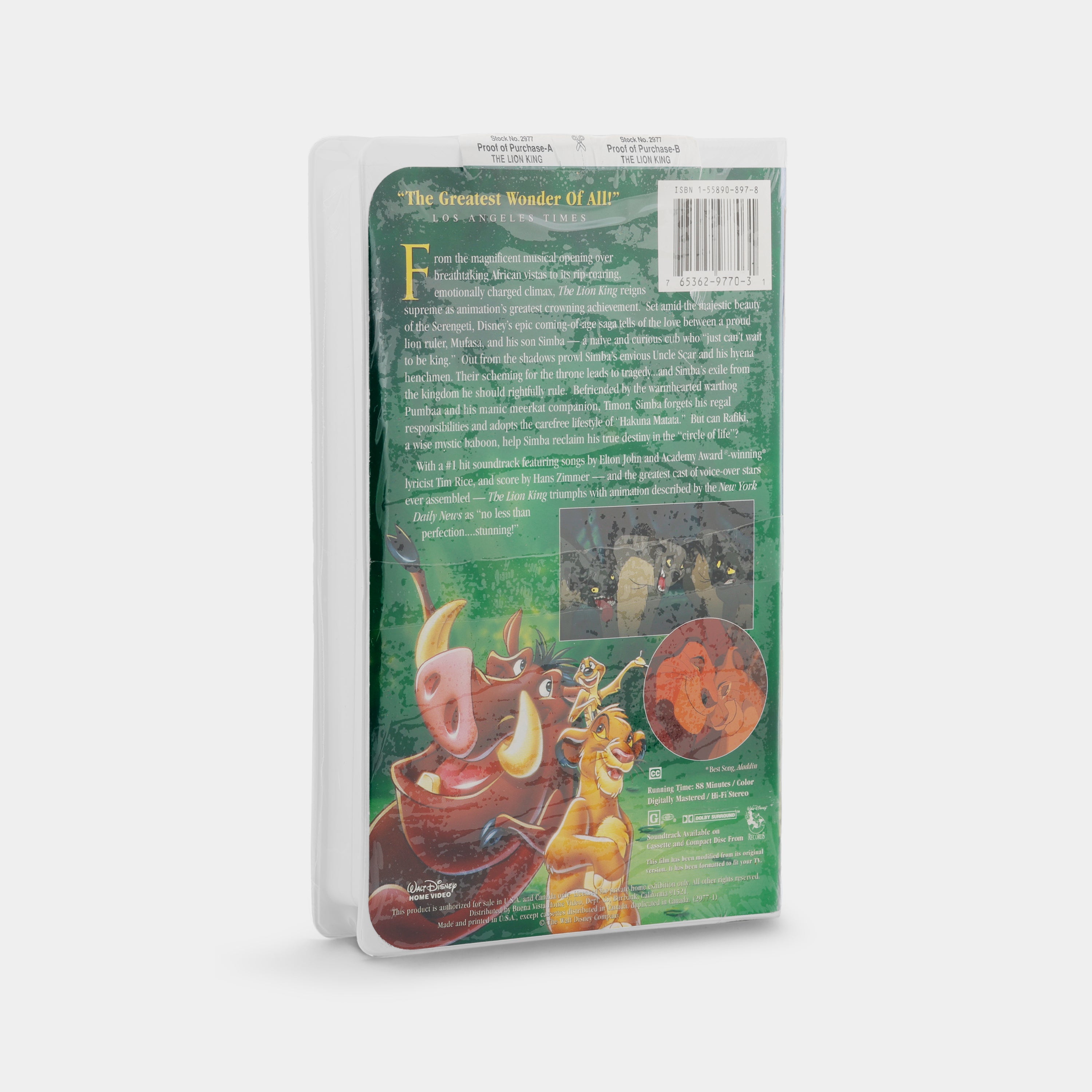 The Lion King (Masterpiece Collection) - Sealed VHS Tape