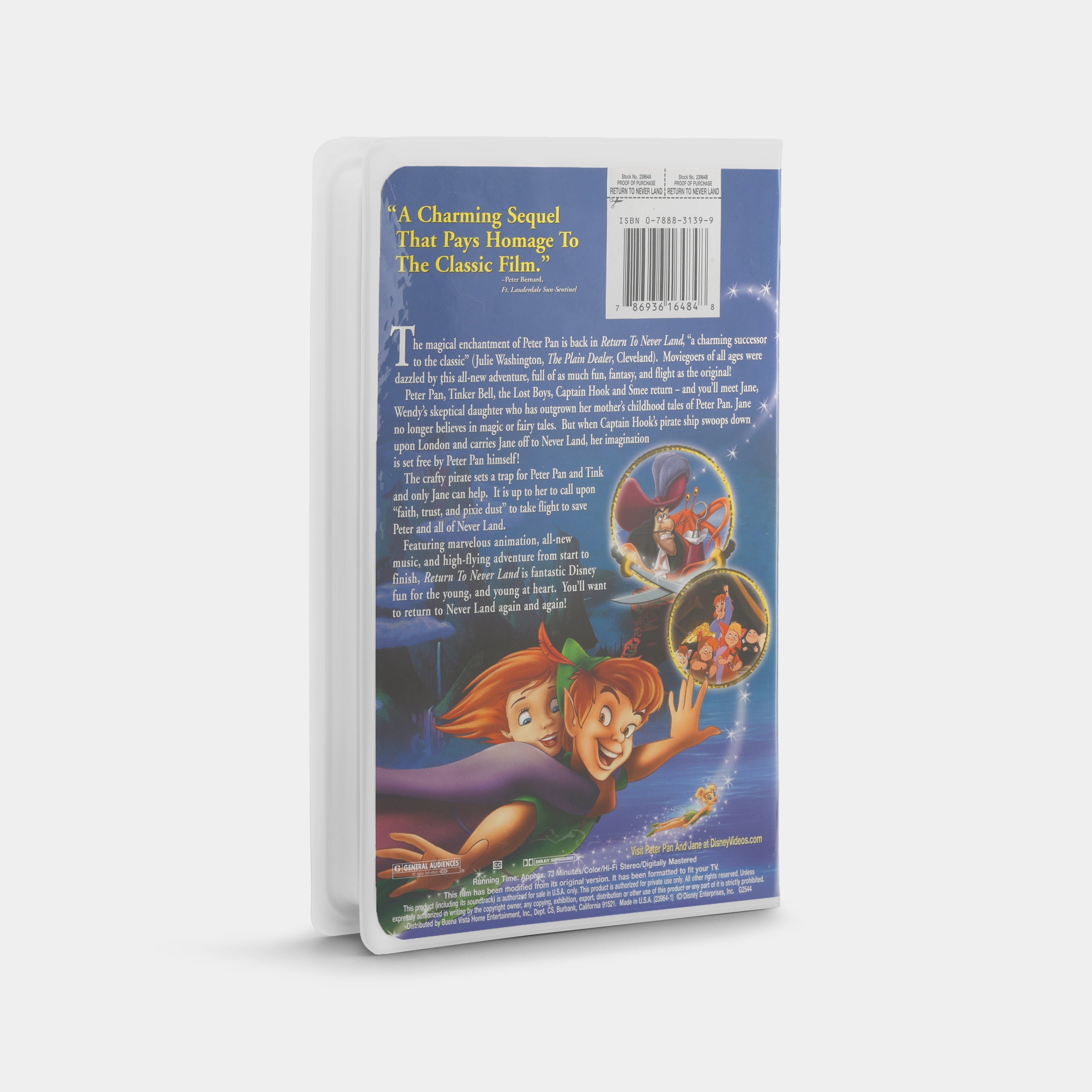 Return to Never Land VHS Tape