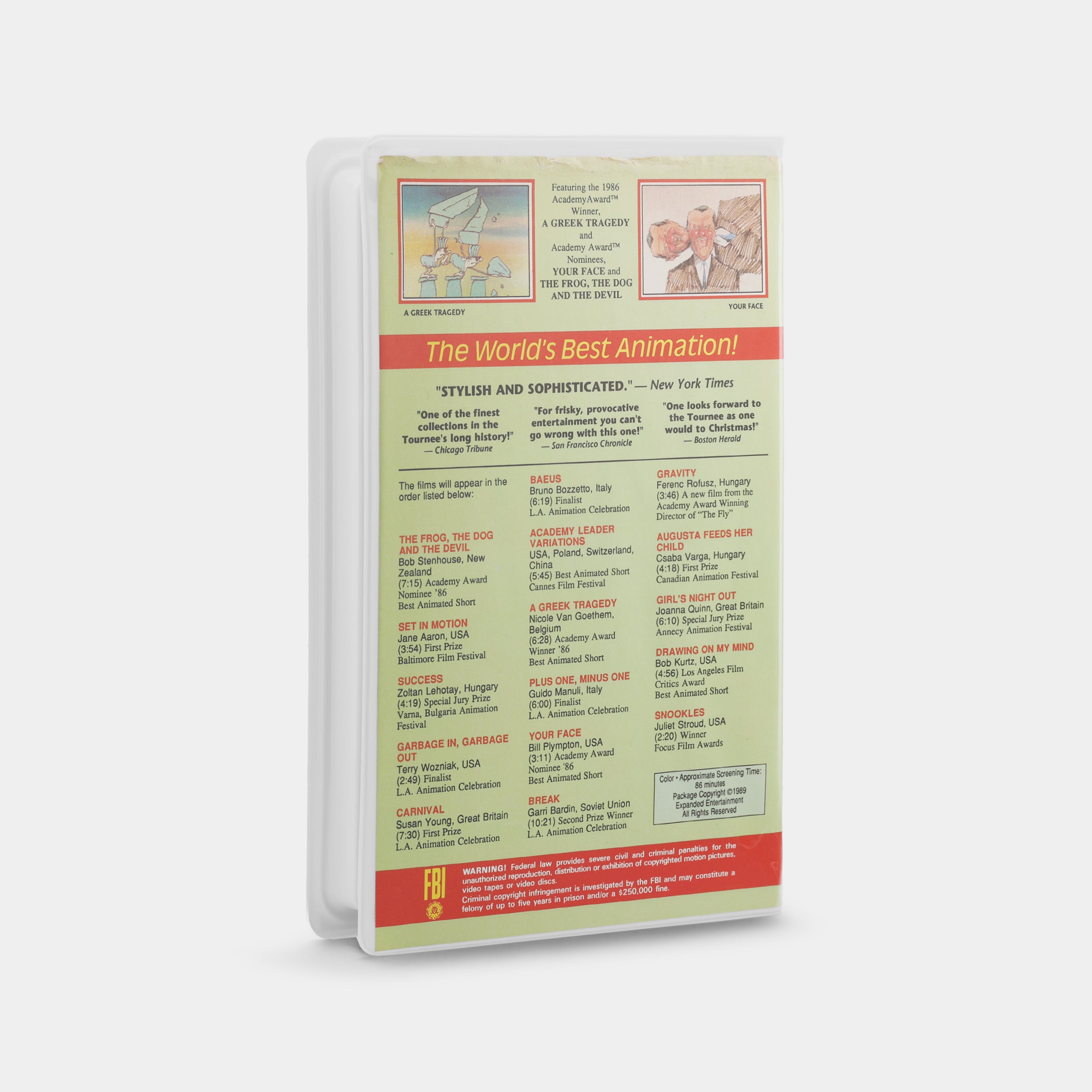 The International Tournee of Animation, Volume 2 VHS Tape