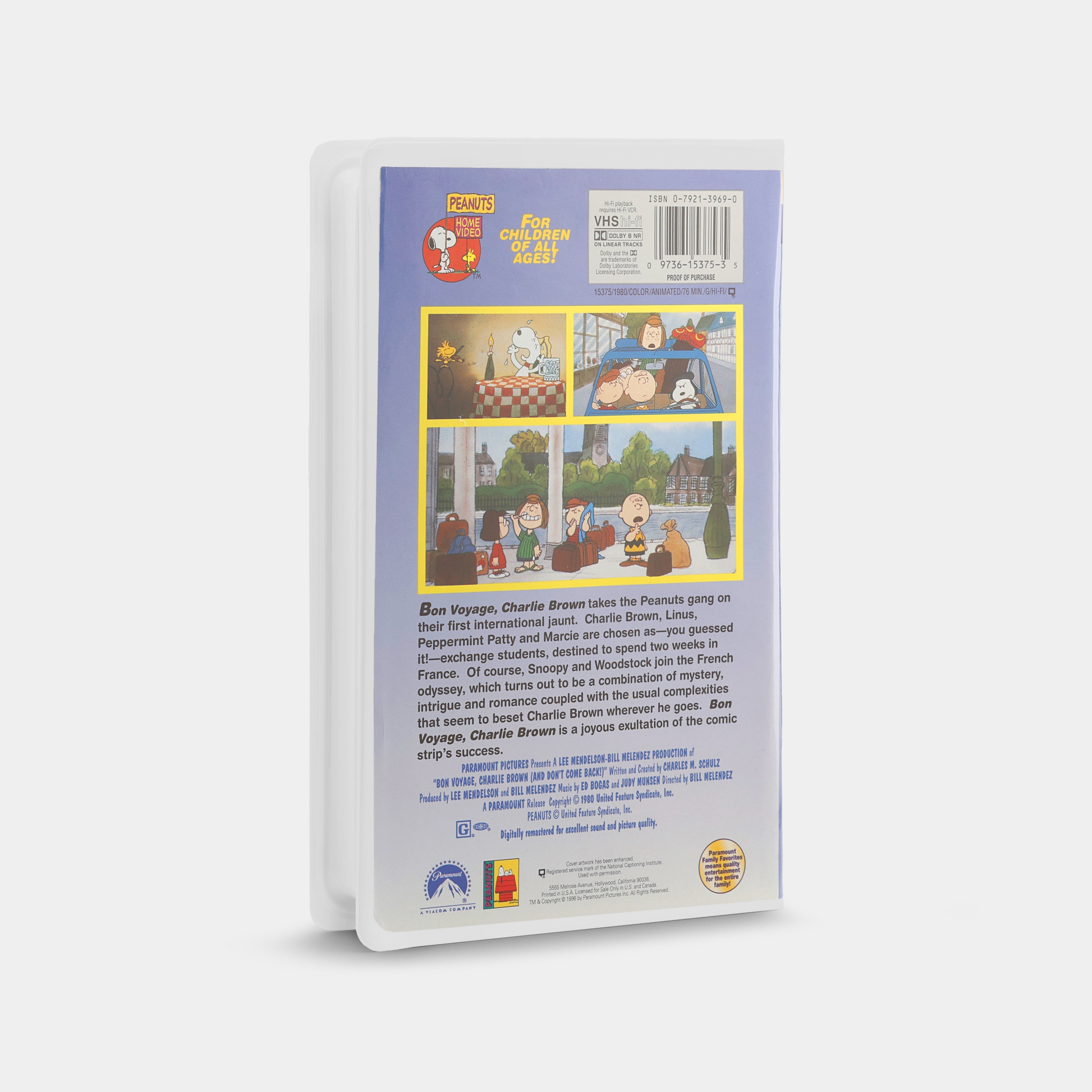 Bon Voyage, Charlie Brown, and Don't Come Back! VHS Tape