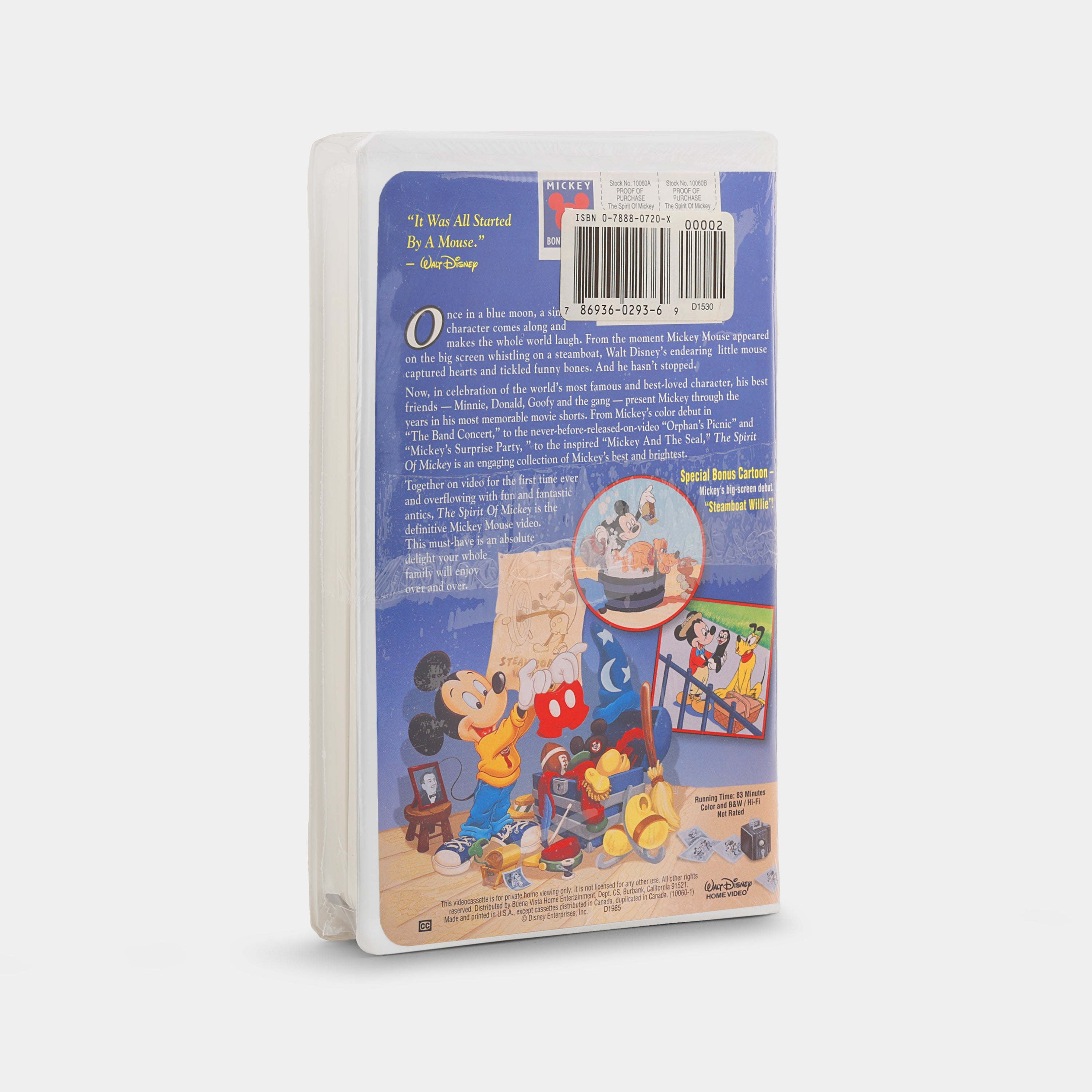 The Spirit of Mickey (Sealed) VHS Tape