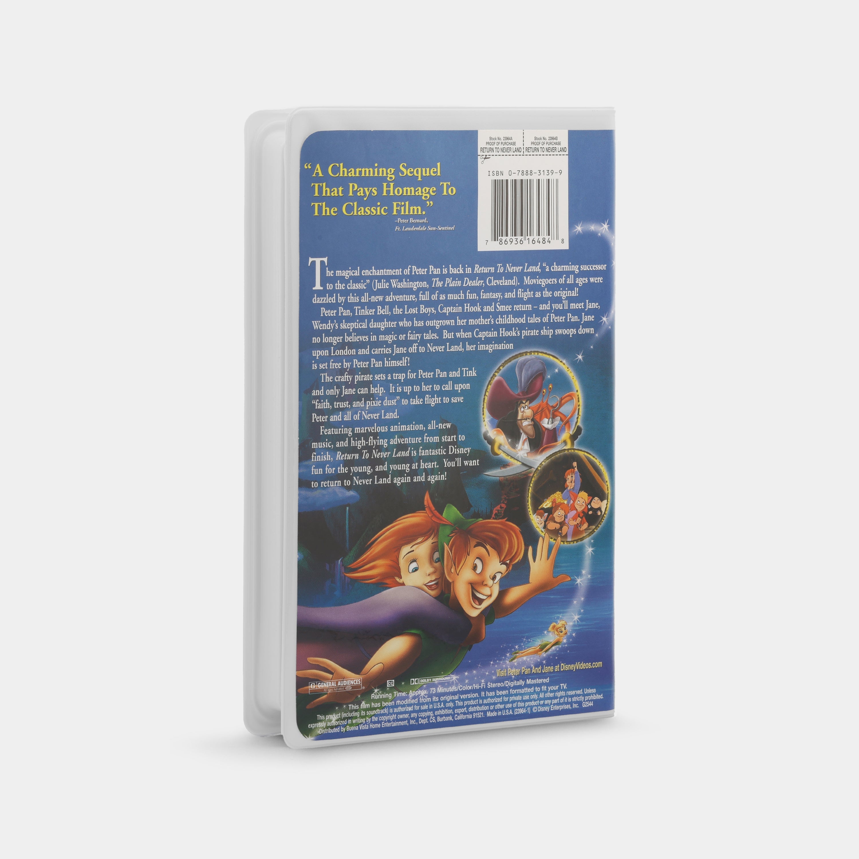 Peter Pan in Return to Never Land VHS Tape
