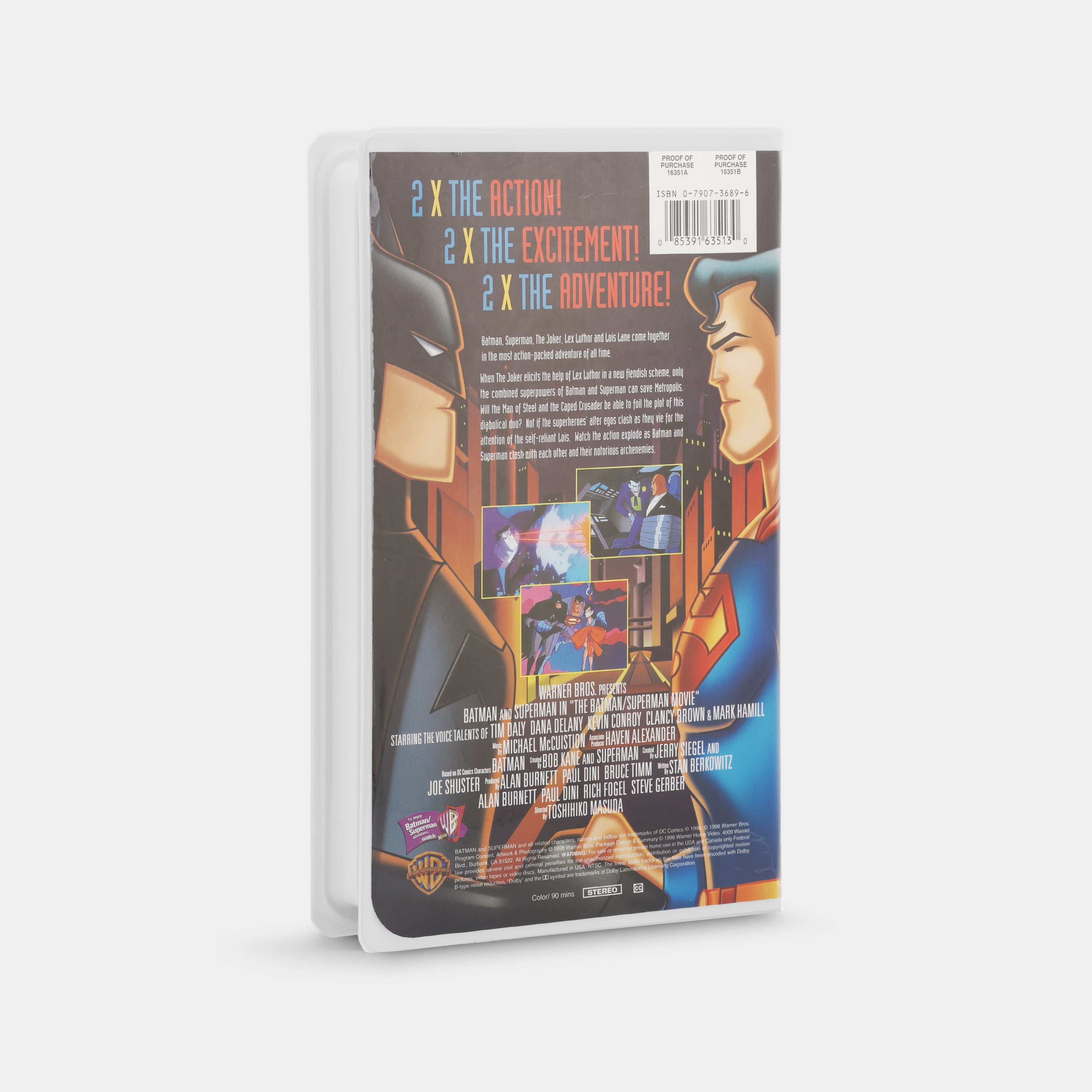 The Batman Superman Movie VHS Tape