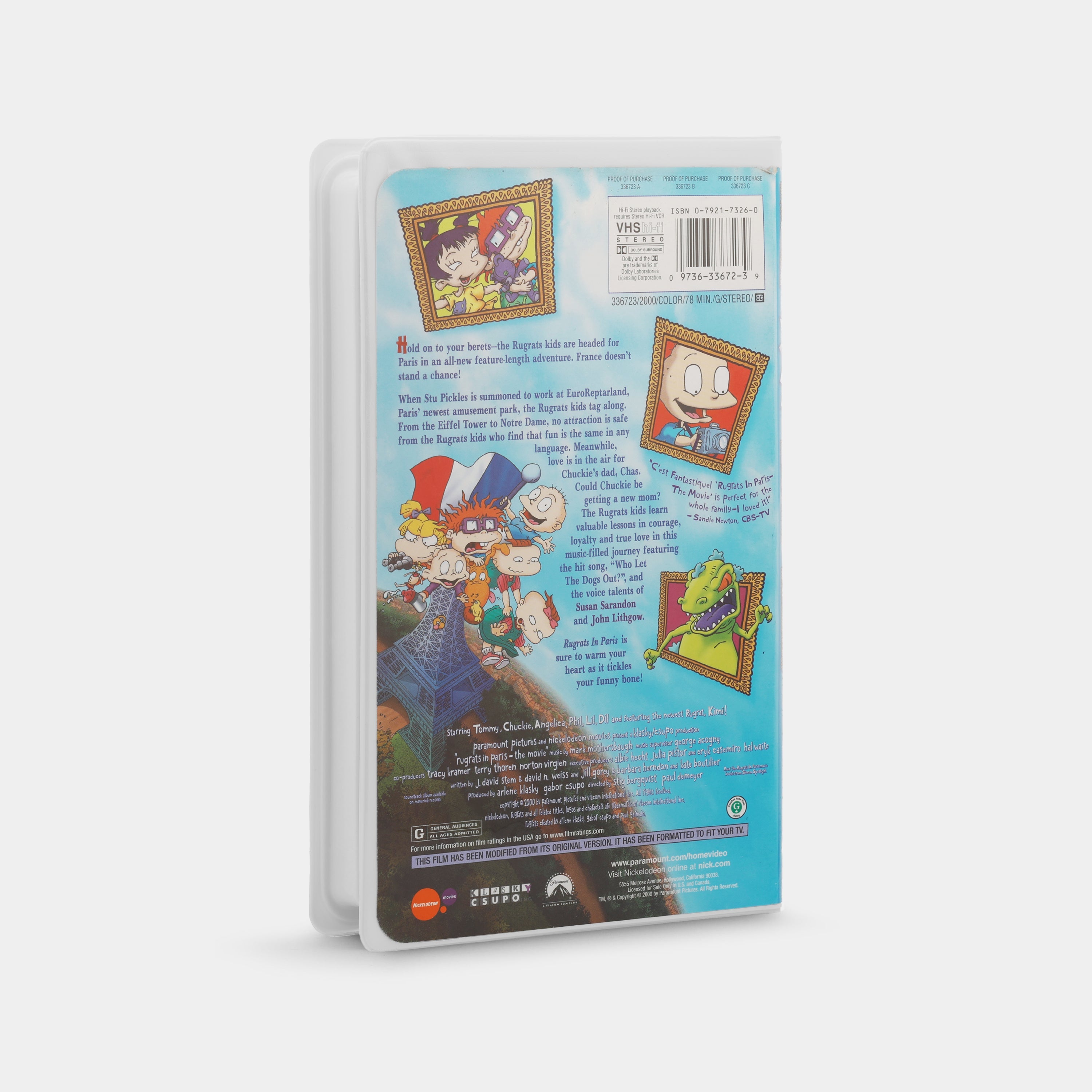 Rugrats in Paris: The Movie VHS Tape