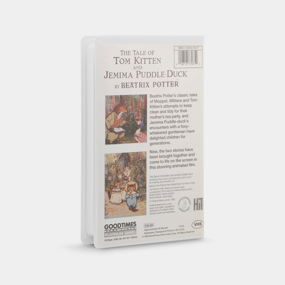 The Tale of Tom Kitten and Jemima Puddle-Duck VHS Tape