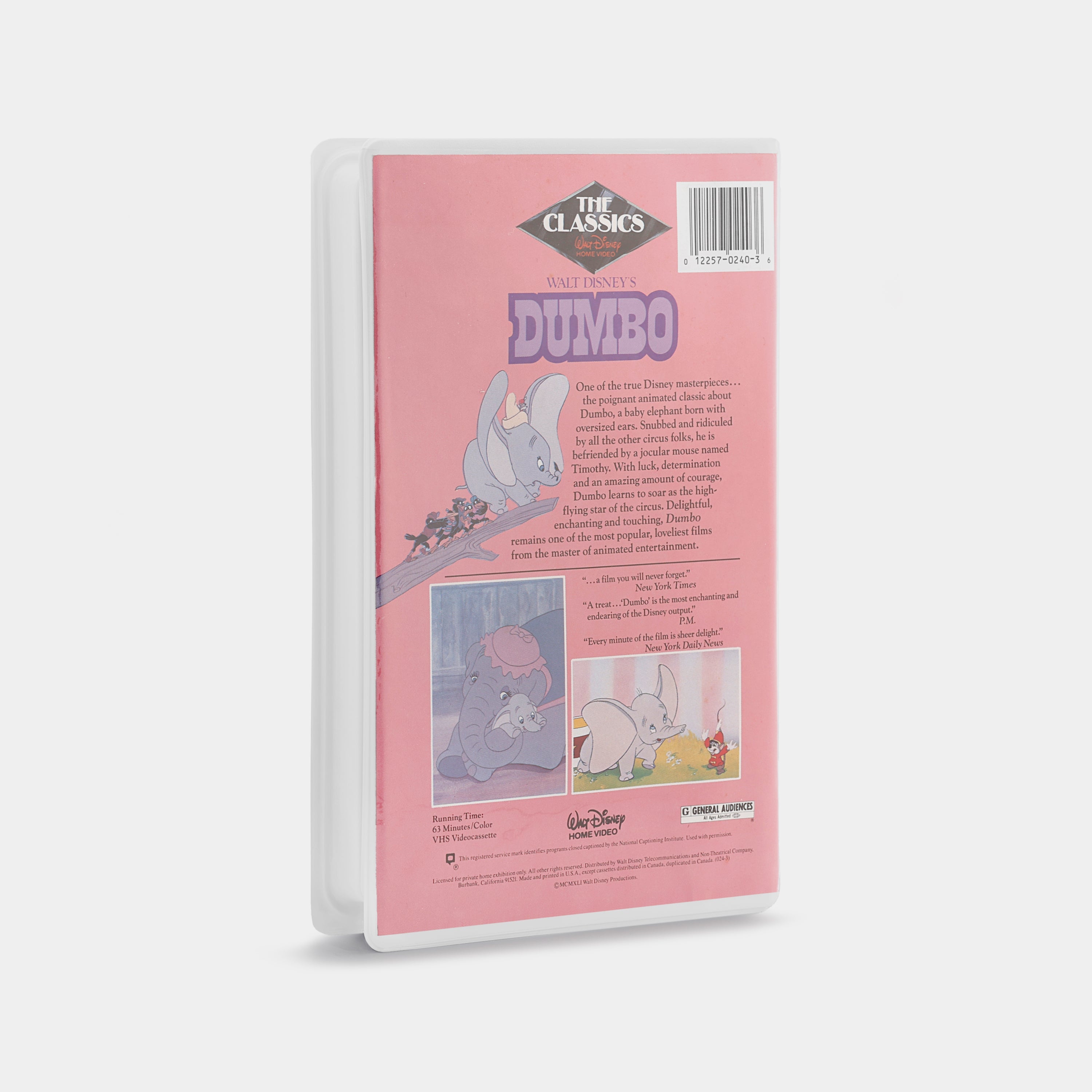 Dumbo (The Classics) VHS Tape
