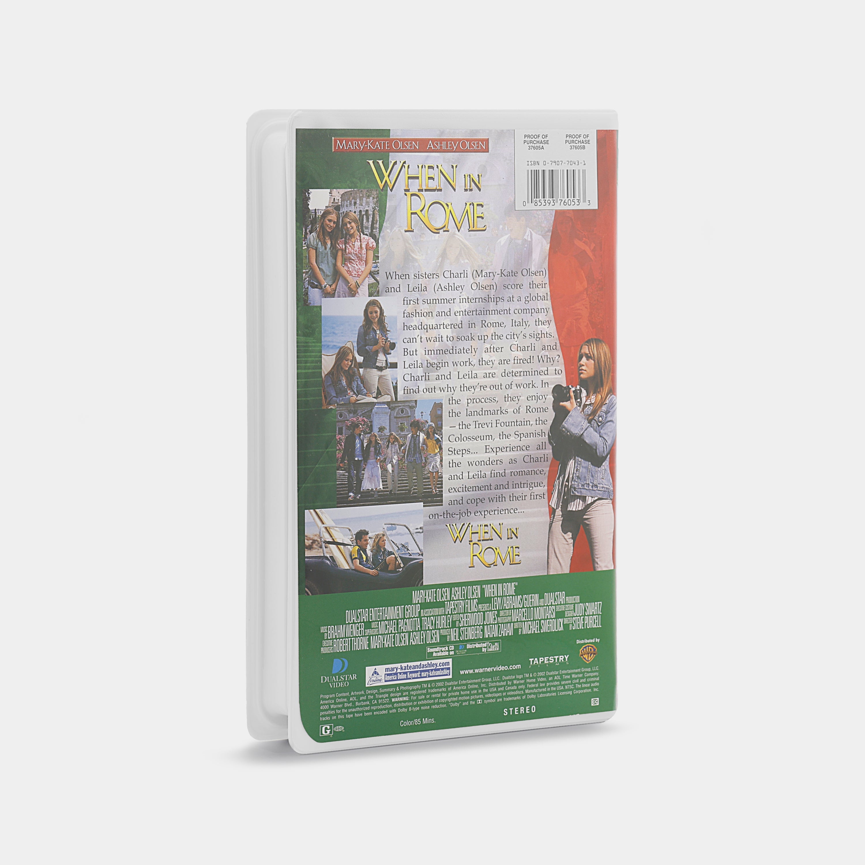 Mary-Kate & Ashley Olsen: When in Rome VHS Tape