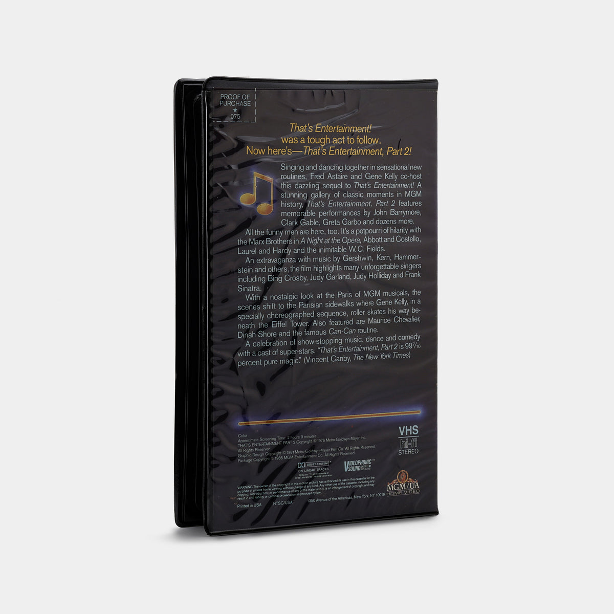 That's Entertainment, Part 2 VHS Tape