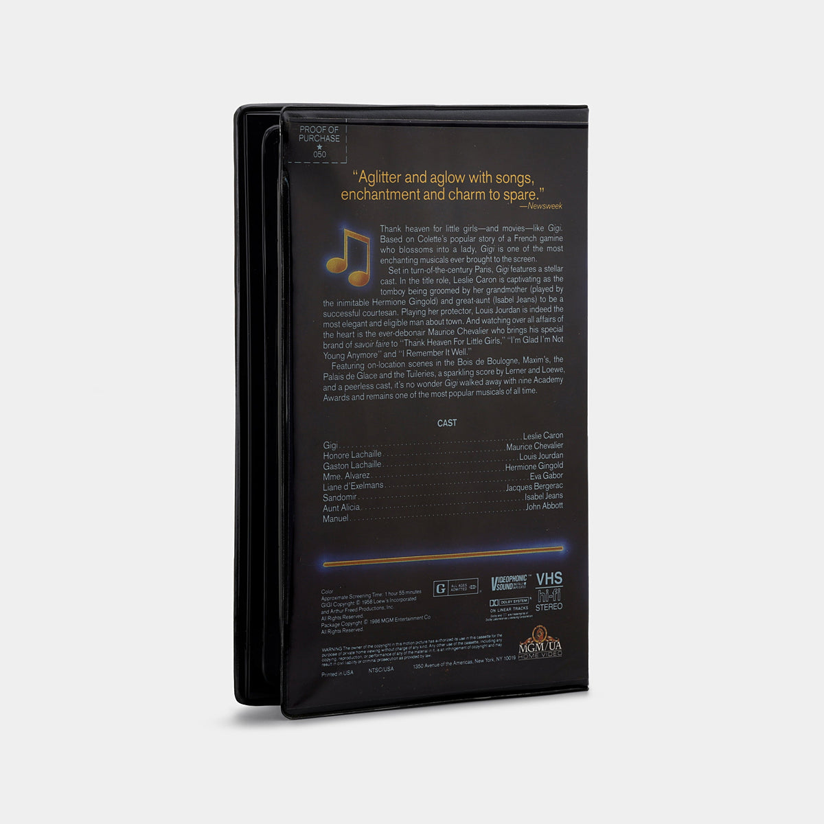 Gigi VHS Tape