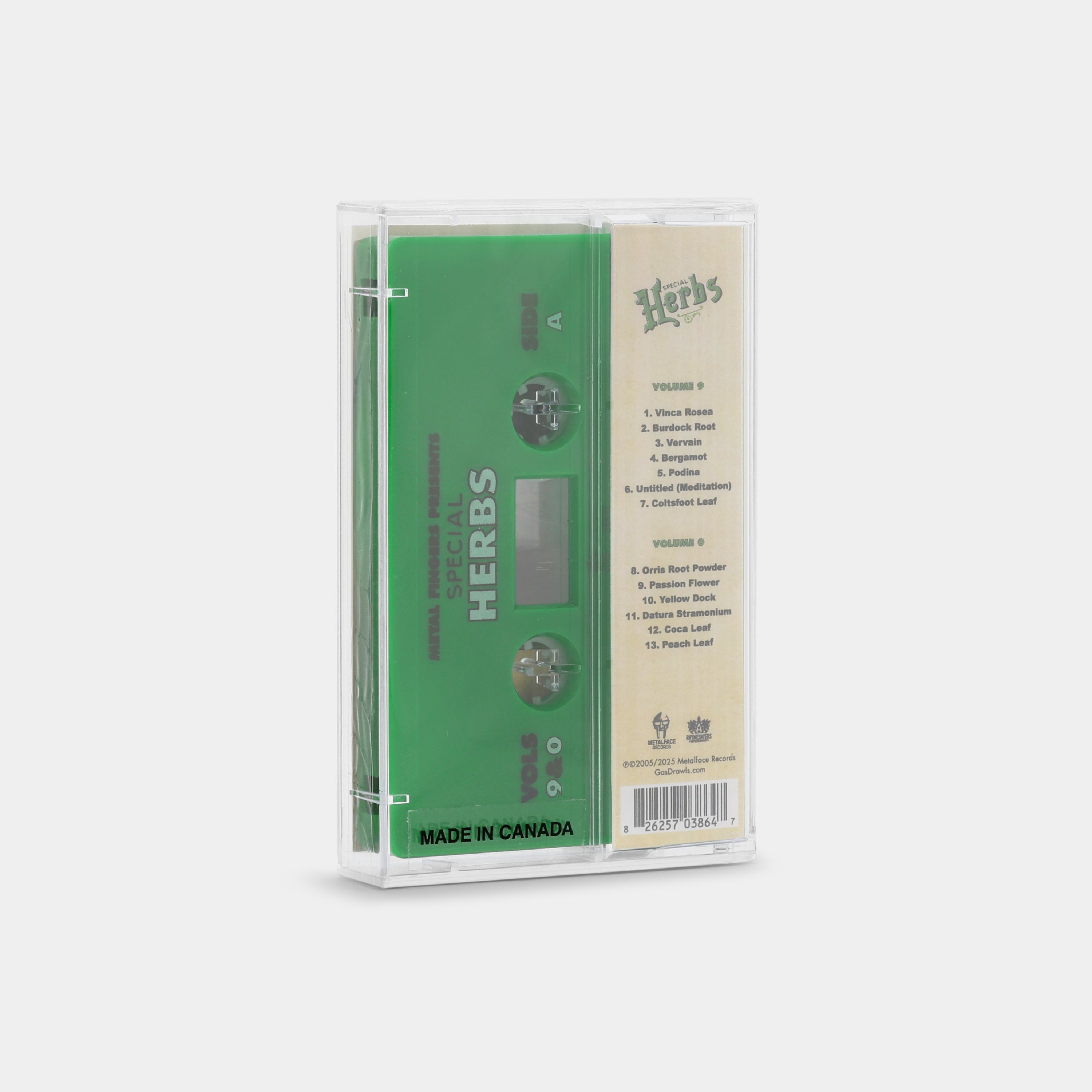 MF DOOM - Metal Fingers Presents: Special Herbs Vol. 9 & 0 Cassette Tape