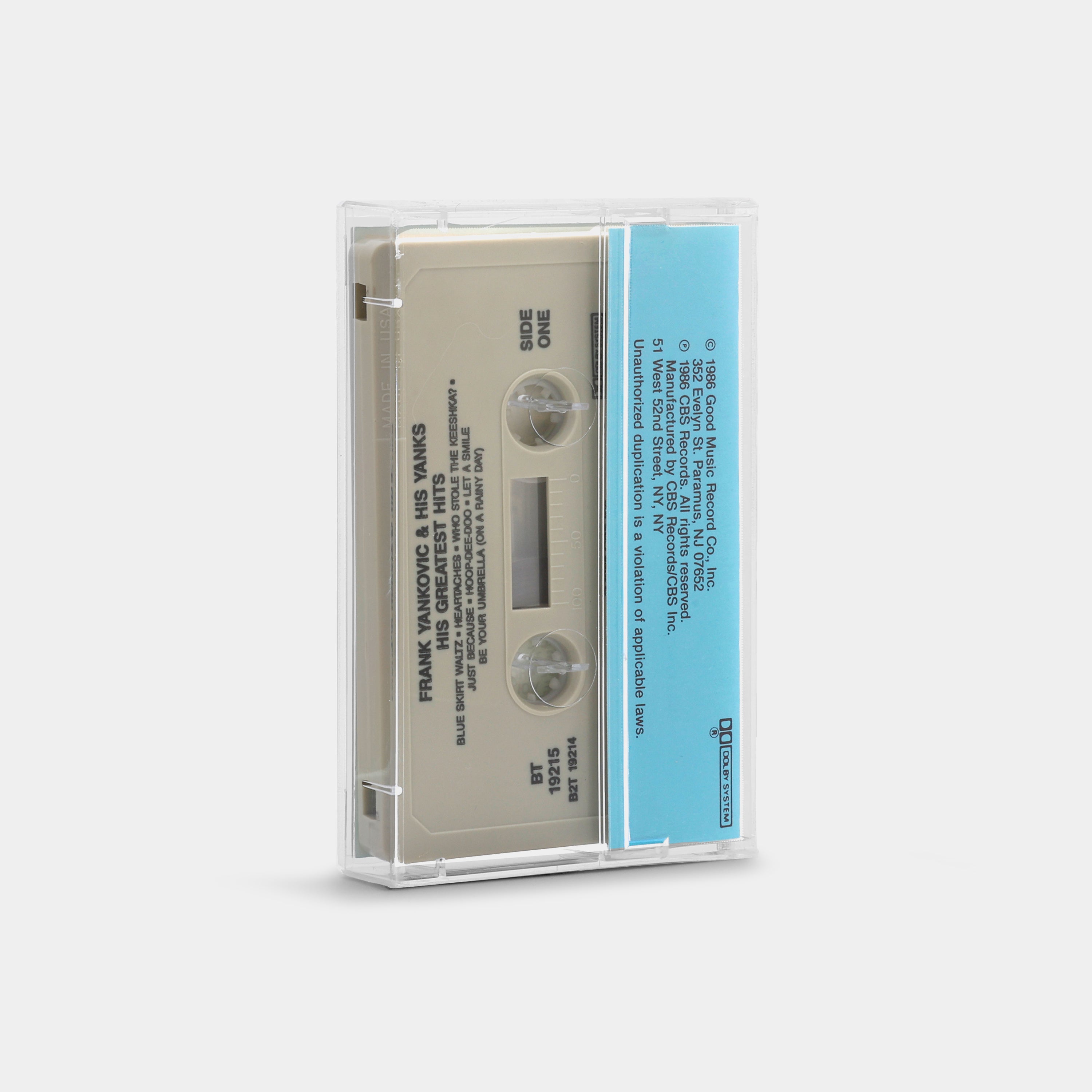 Frank Yankovic And His Yanks - His Greatest Hits Cassette Tape