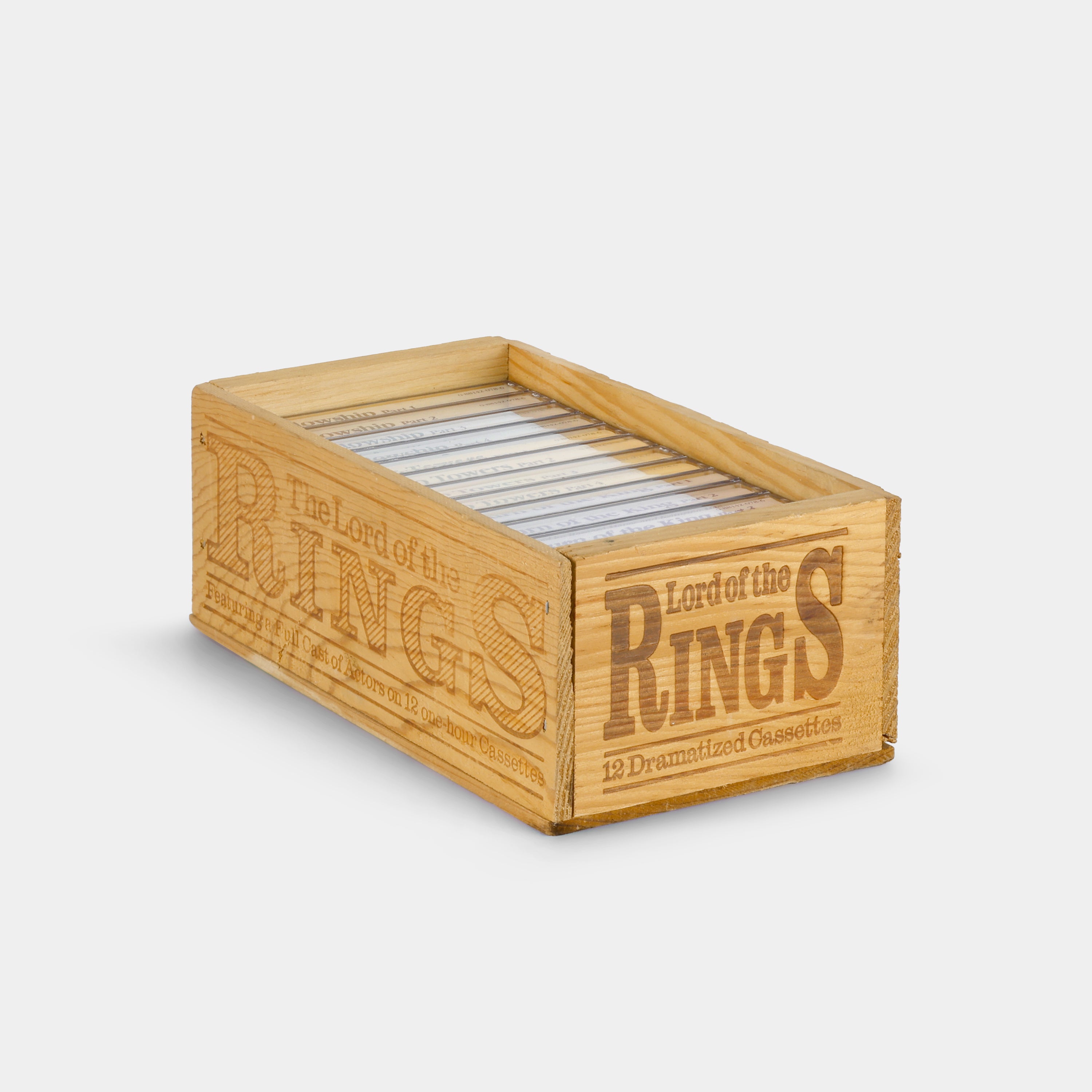 Lord Of The Rings Trilogy Audio Book - 12 Cassette Tapes Wooden Box Set