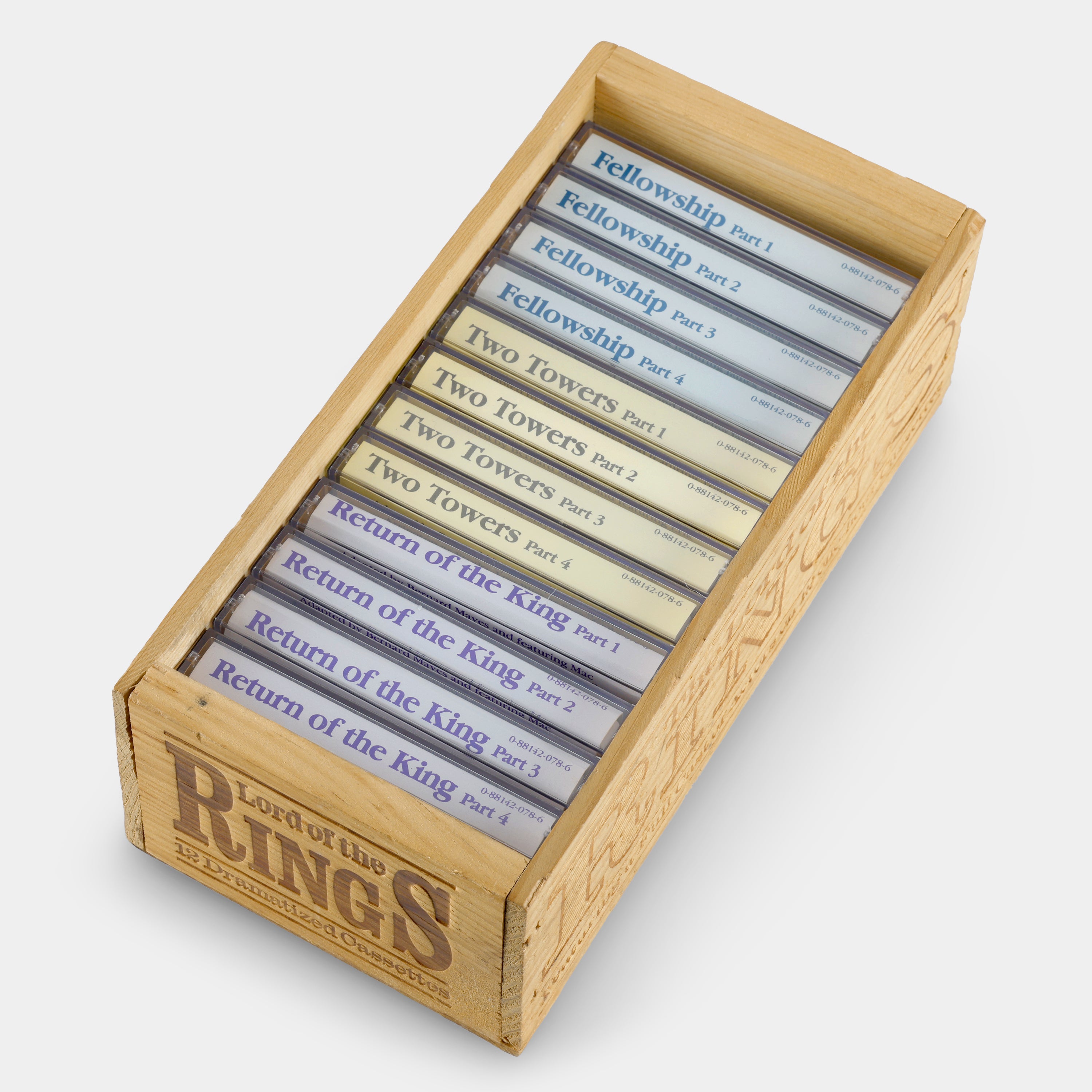 Lord Of The Rings Trilogy Audio Book - 12 Cassette Tapes Wooden Box Set