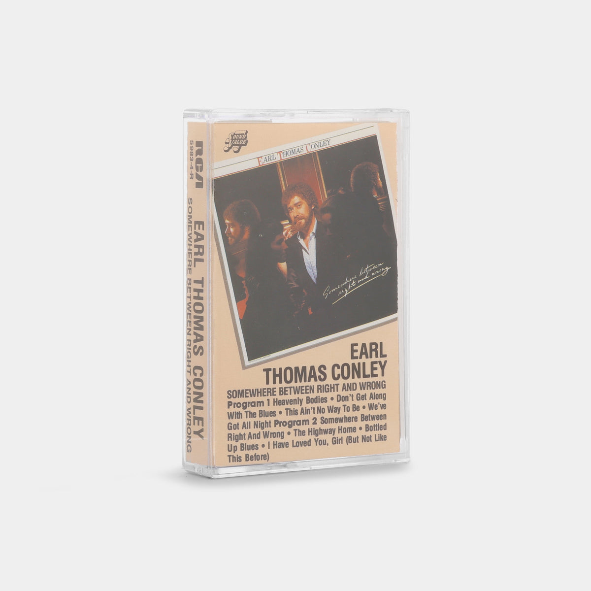 Earl Thomas Conley - Somewhere Between Right And Wrong Cassette Tape