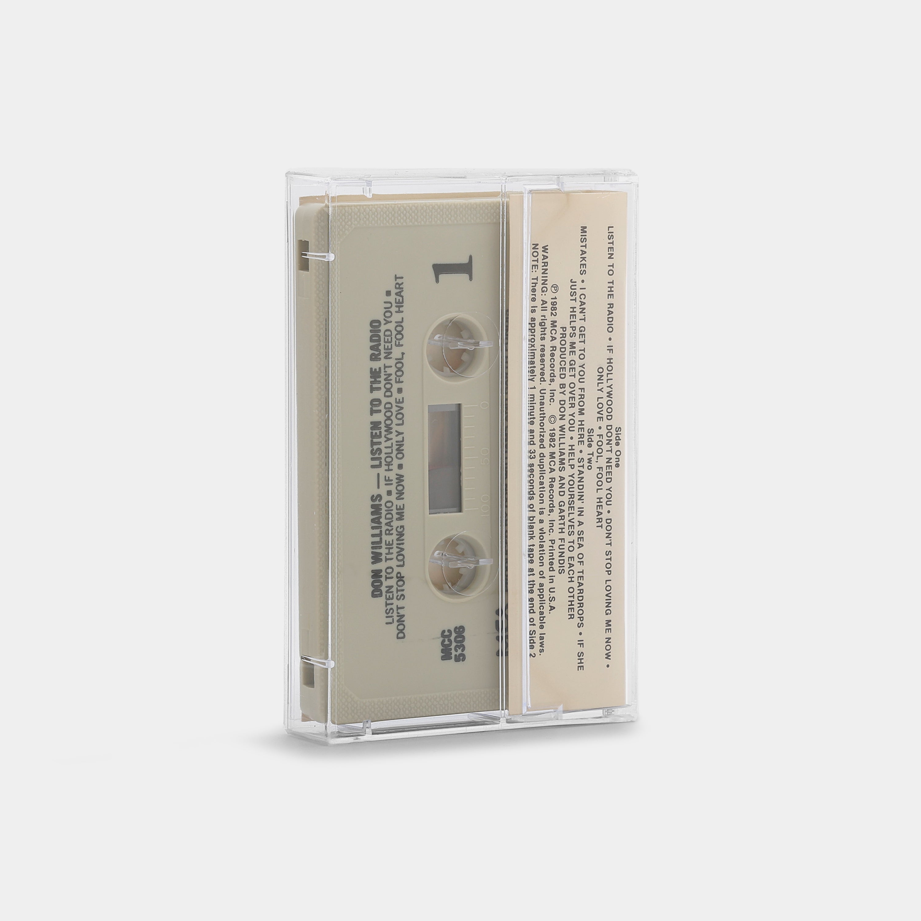 Don Williams - Listen To The Radio Cassette Tape