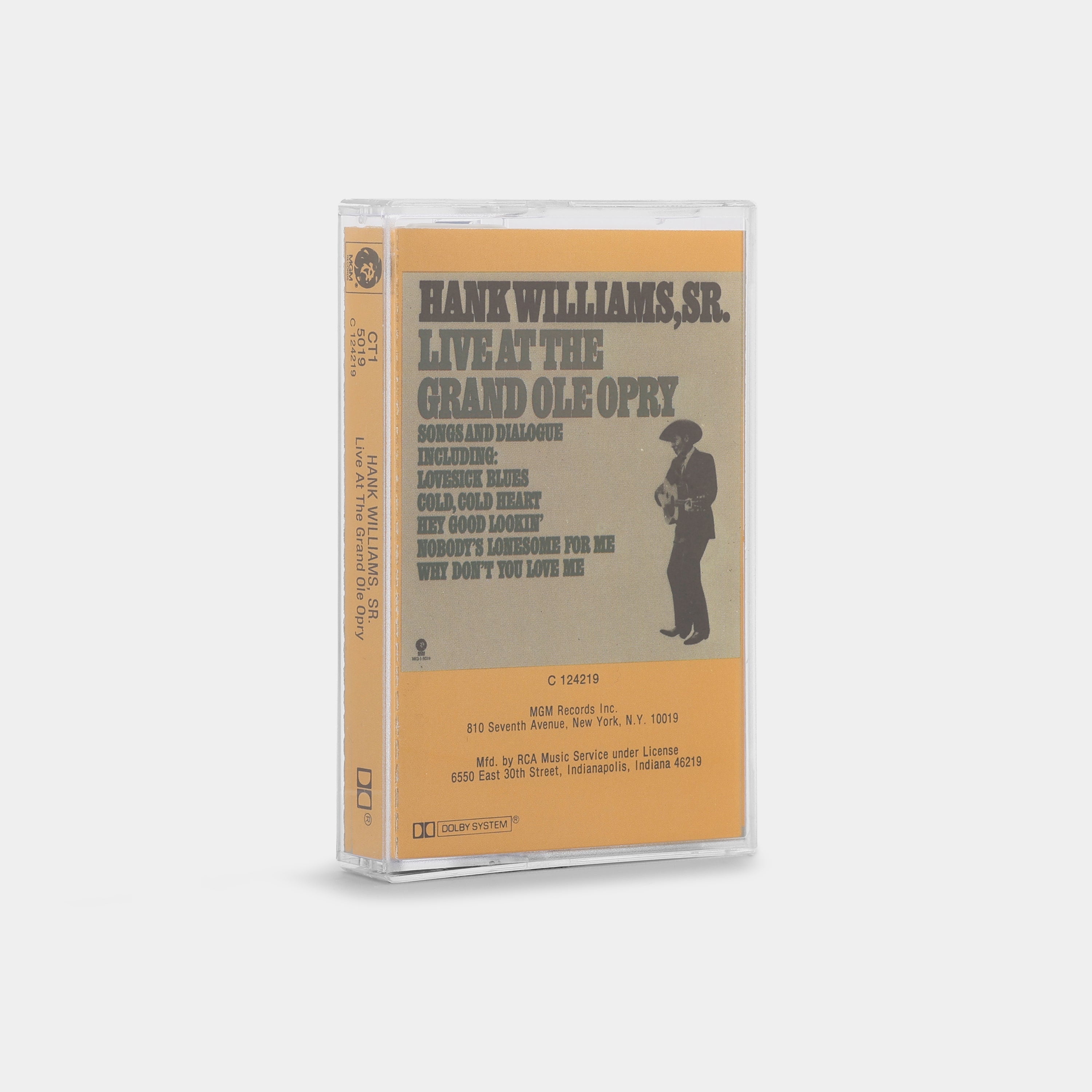 Hank Williams Sr. - Live At The Grand Ole Opry Cassette Tape