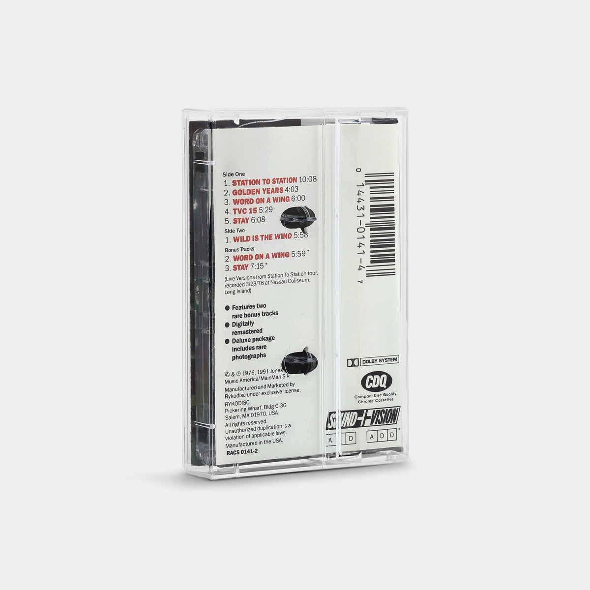 David Bowie - Station To Station Cassette Tape
