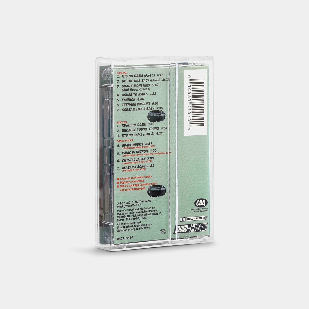 David Bowie - Scary Monsters Cassette Tape
