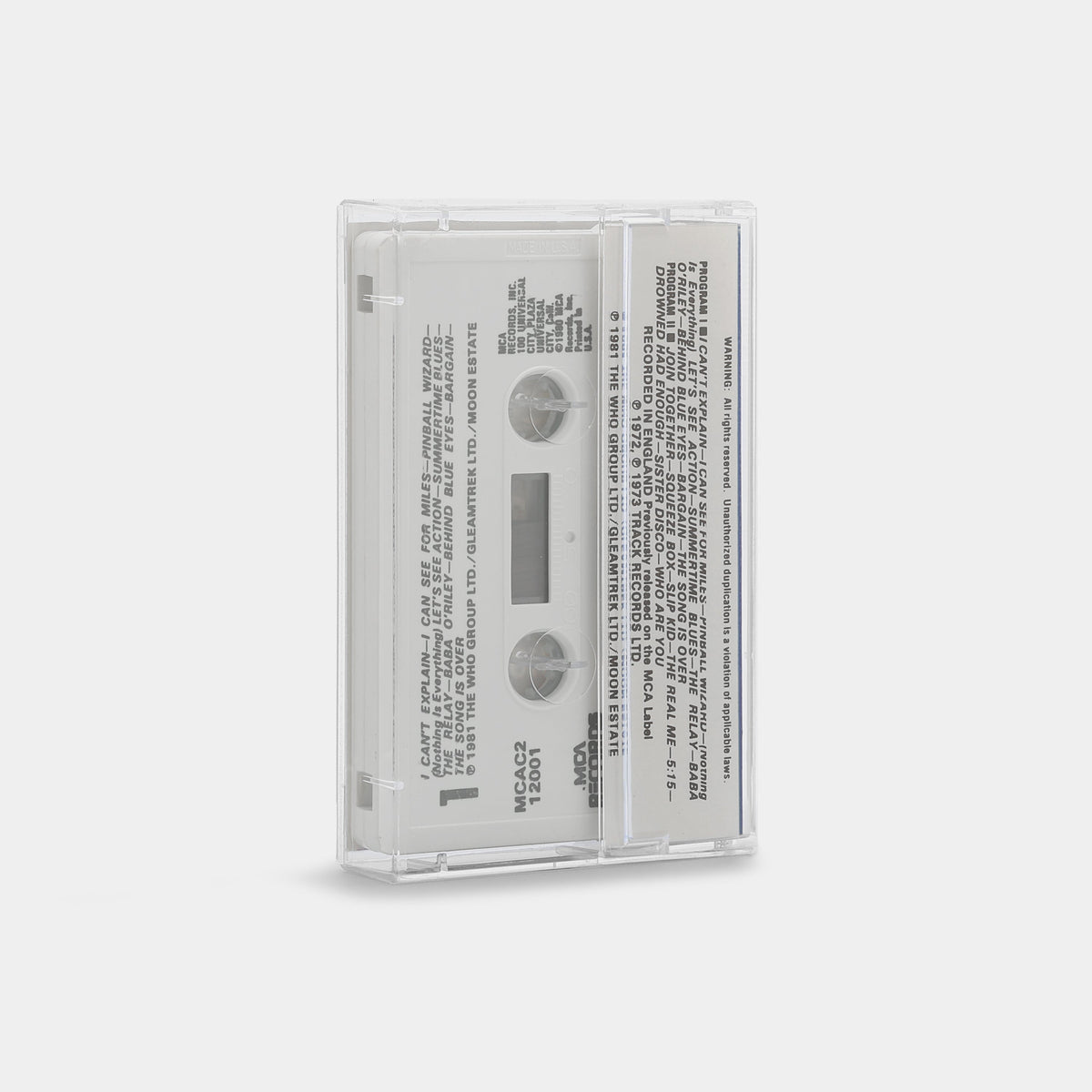 The Who - Hooligans Cassette Tape