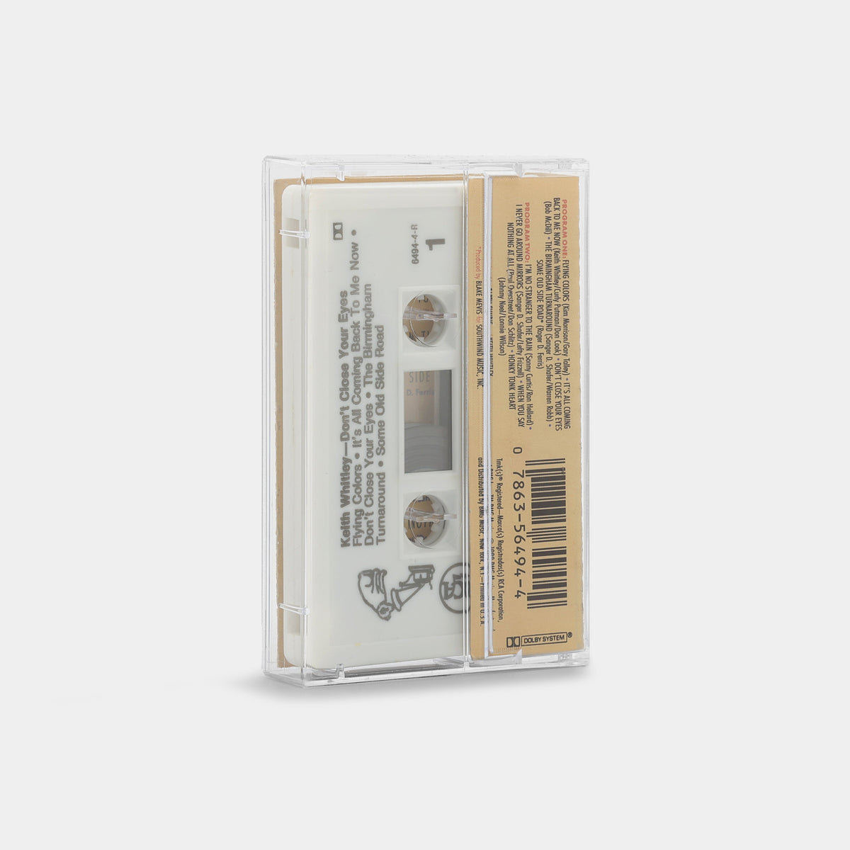 Keith Whitley - Don't Close Your Eyes Cassette Tape