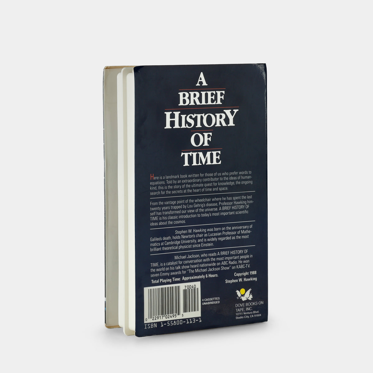 A Brief History Of Time - Stephen W. Hawking Audio Book 4x Cassette Tape