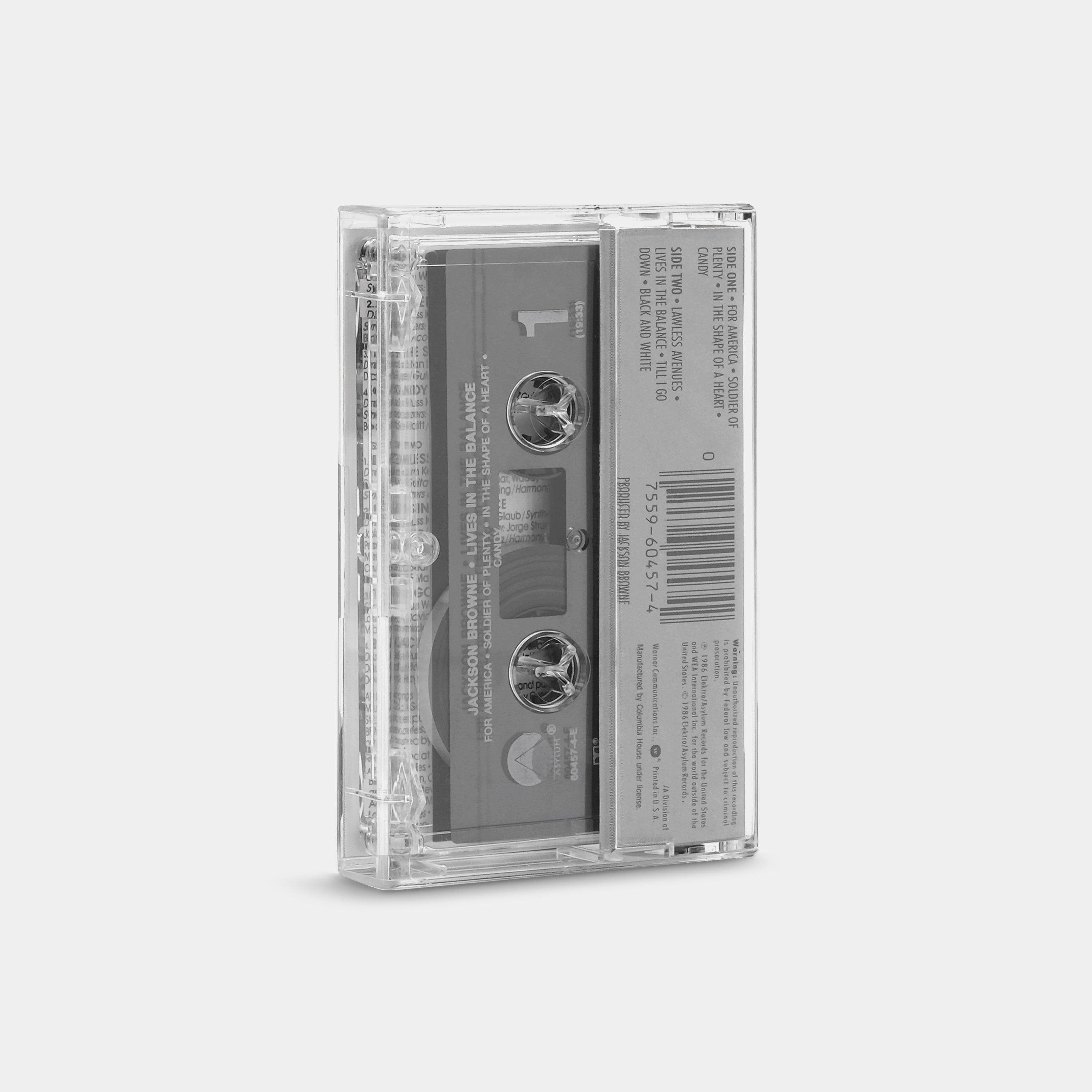 Jackson Browne - Lives In The Balance Cassette Tape