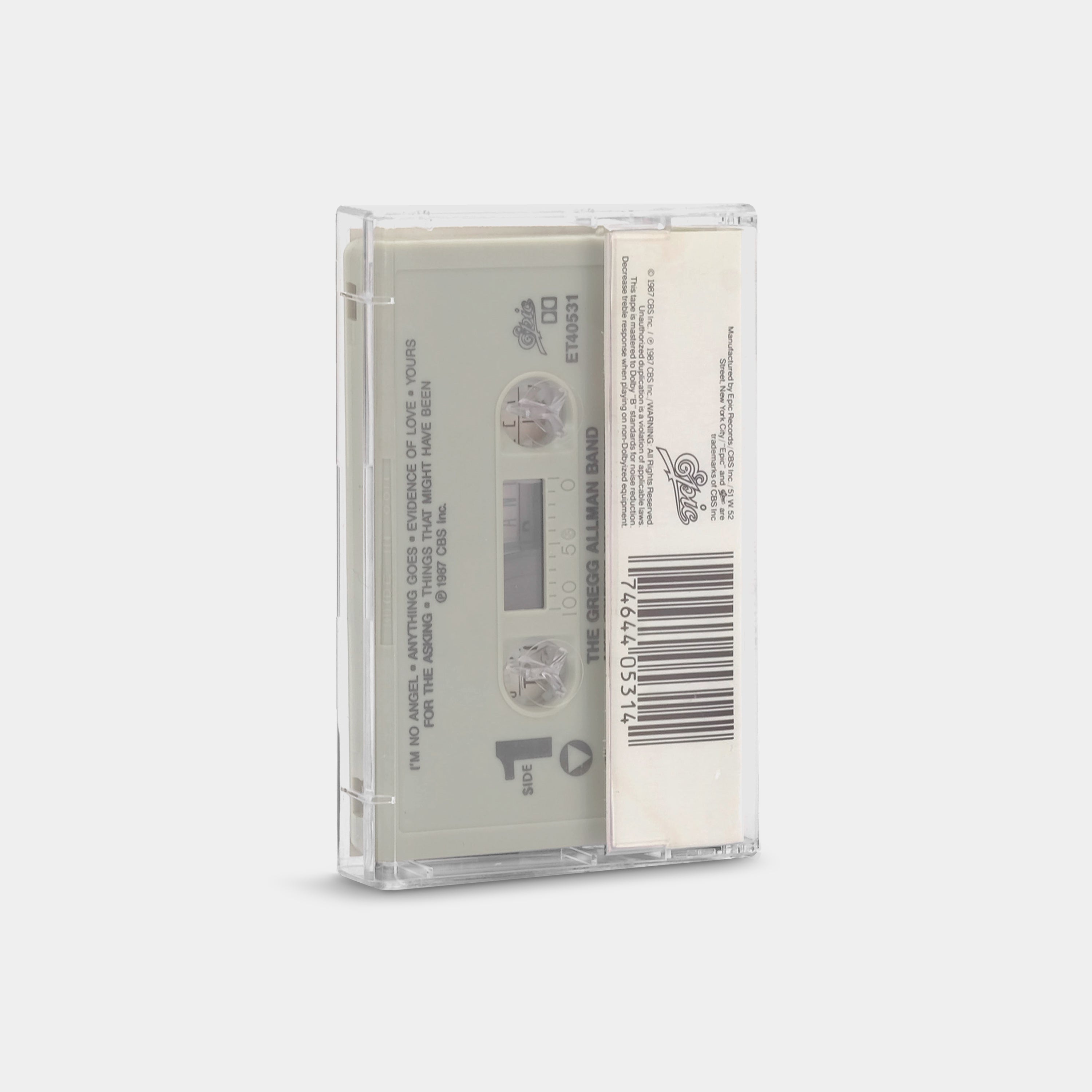 The Gregg Allman Band - I'm No Angel Cassette Tape