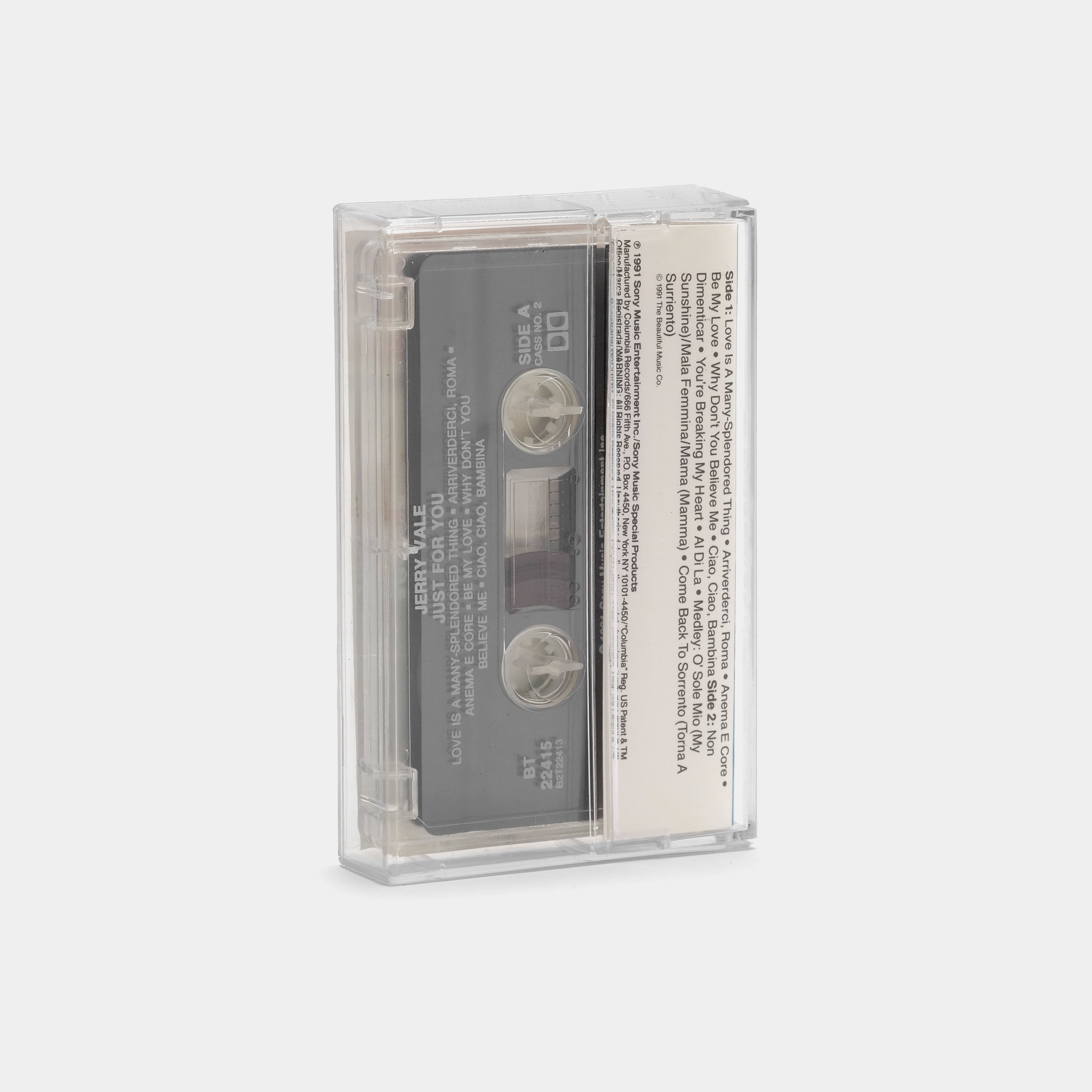 Jerry Vale - Just For You! Cassette Tape