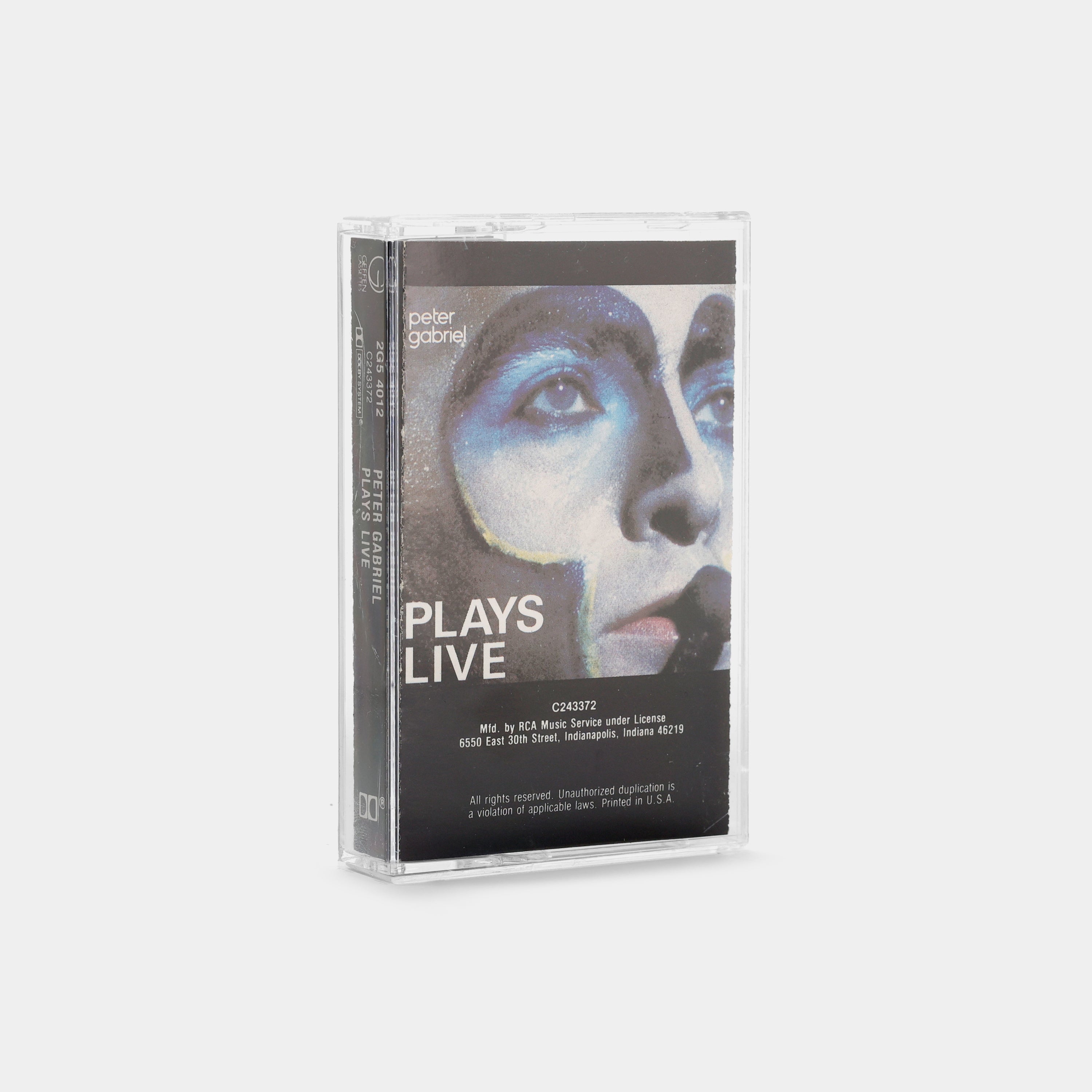 Peter Gabriel - Plays Live Cassette Tape