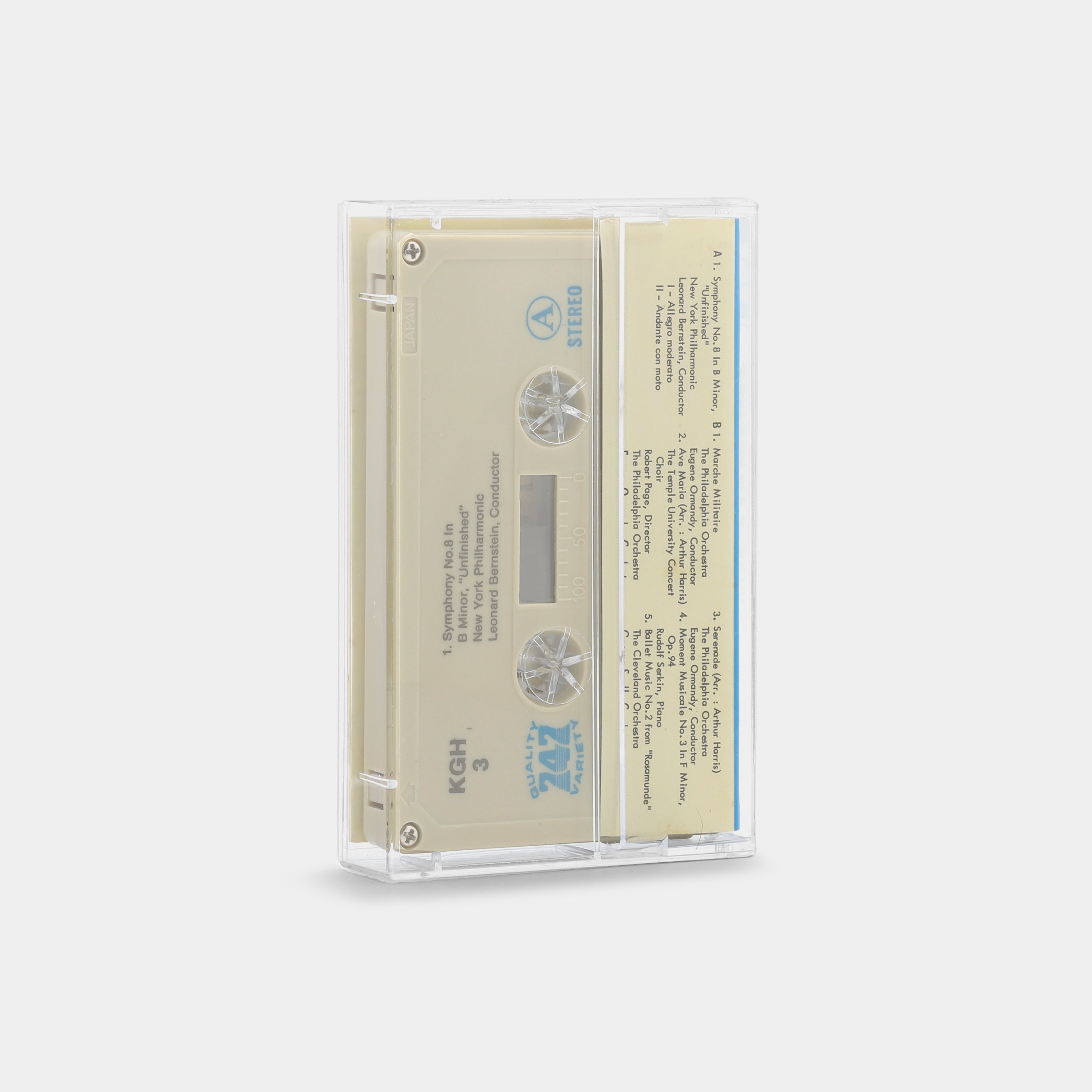 Schubert - Schubert's Greatest Hits Cassette Tape