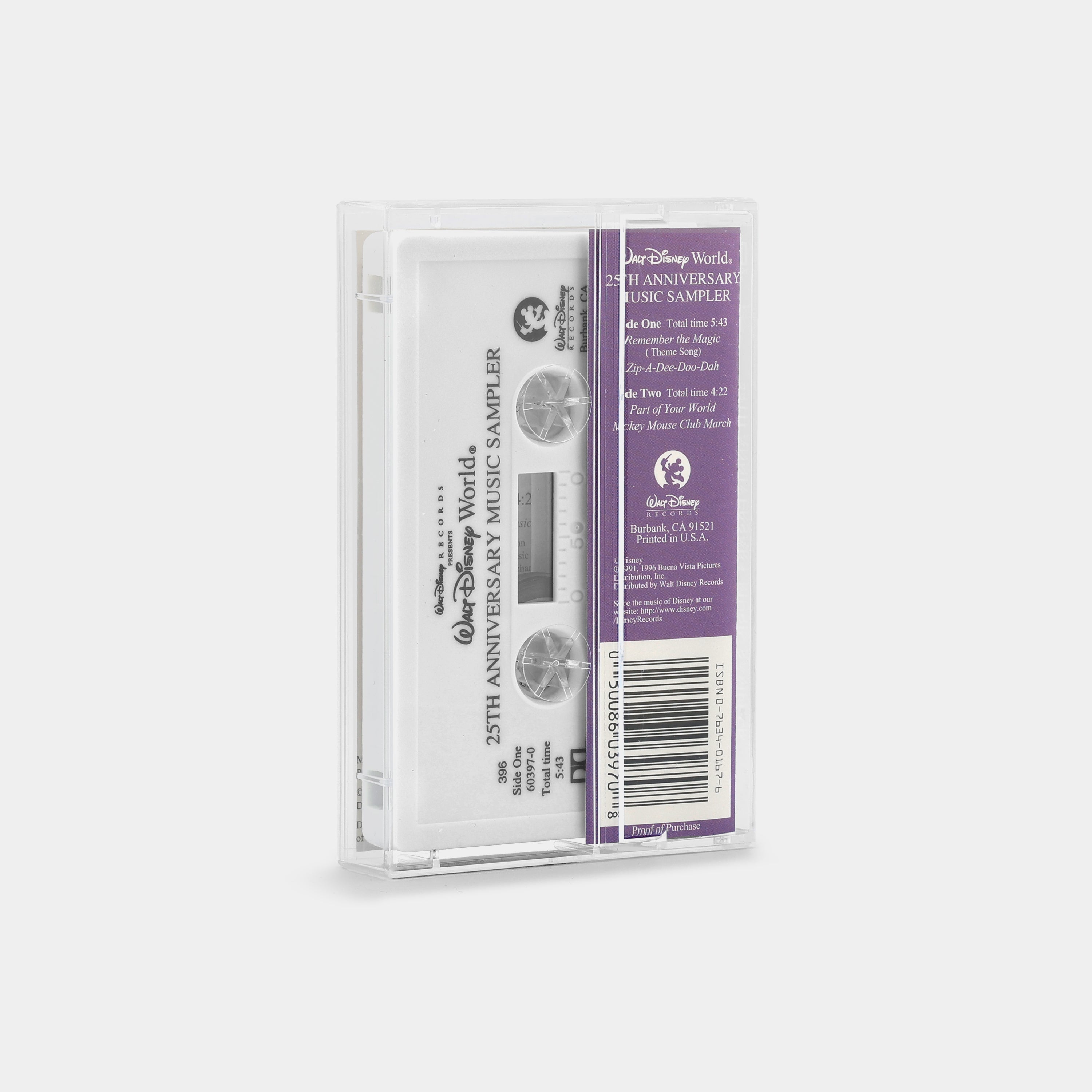 Walt Disney World 25th Anniversary Music Sampler Cassette Tape