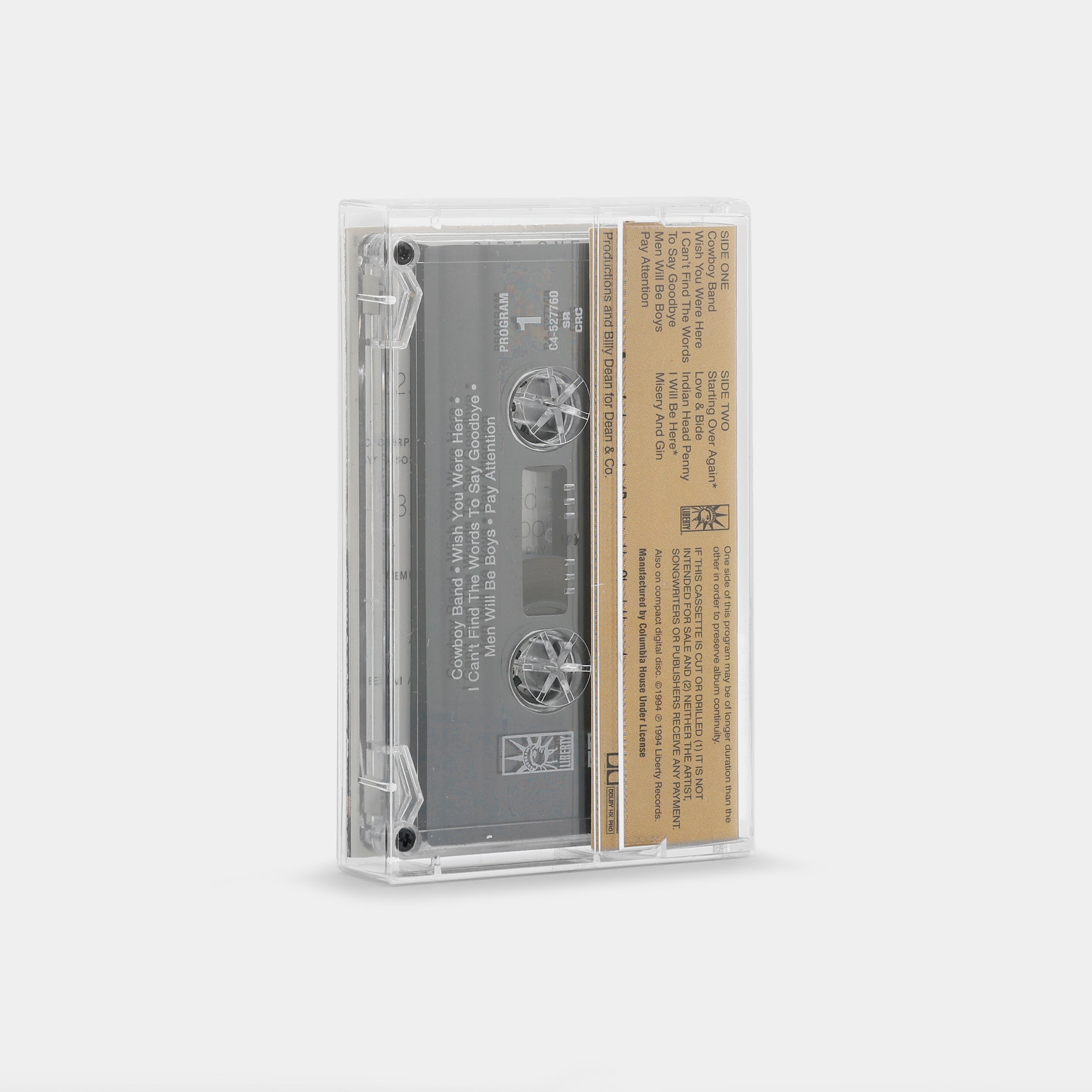 Billy Dean - Men’ll Be Boys Cassette Tape