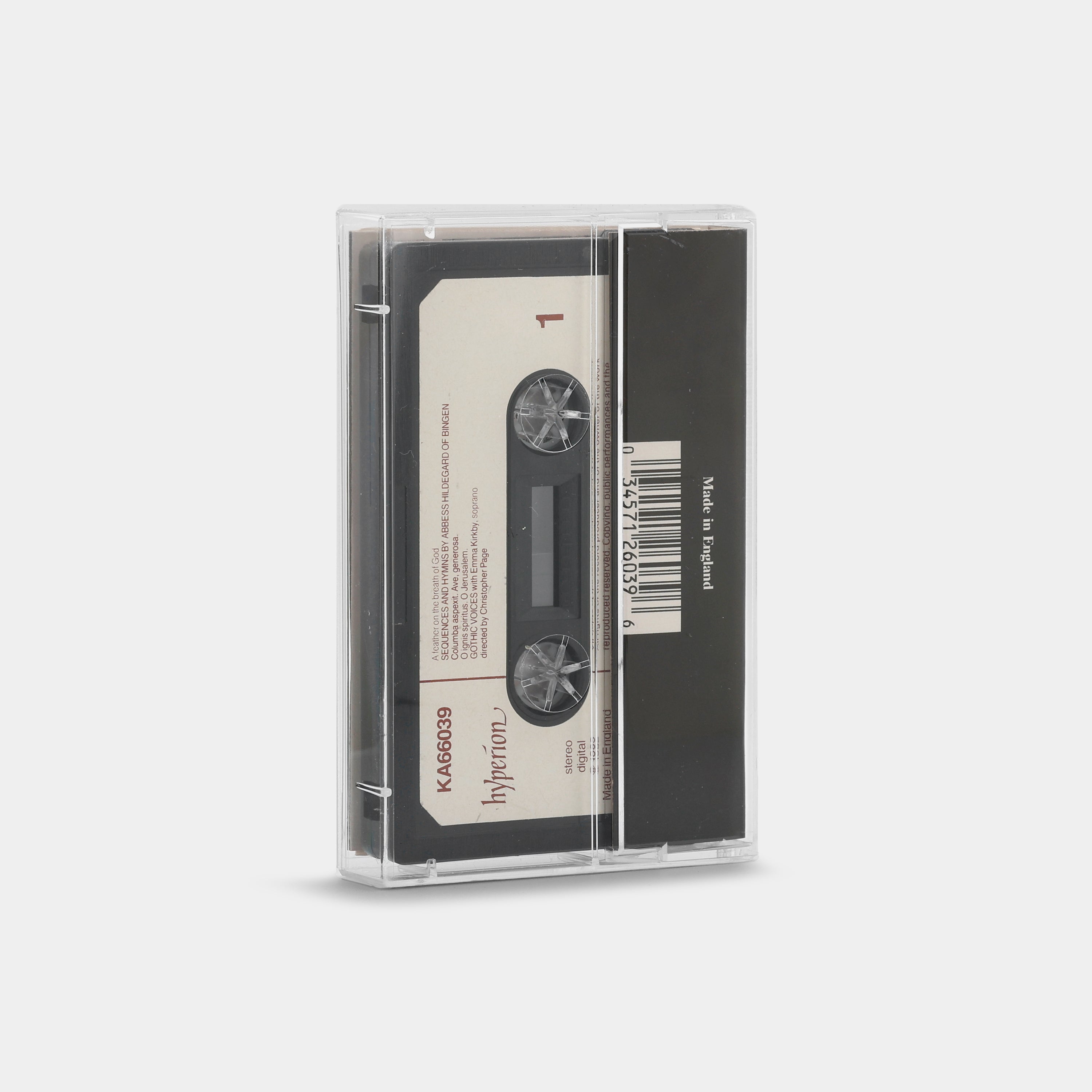 Abbess Hildegard Of Bingen - Gothic Voices With Emma Kirkby, Christopher Page - A Feather On The Breath Of God (Sequences And Hymns By Abbess Hildegard Of Bingen) Cassette Tape