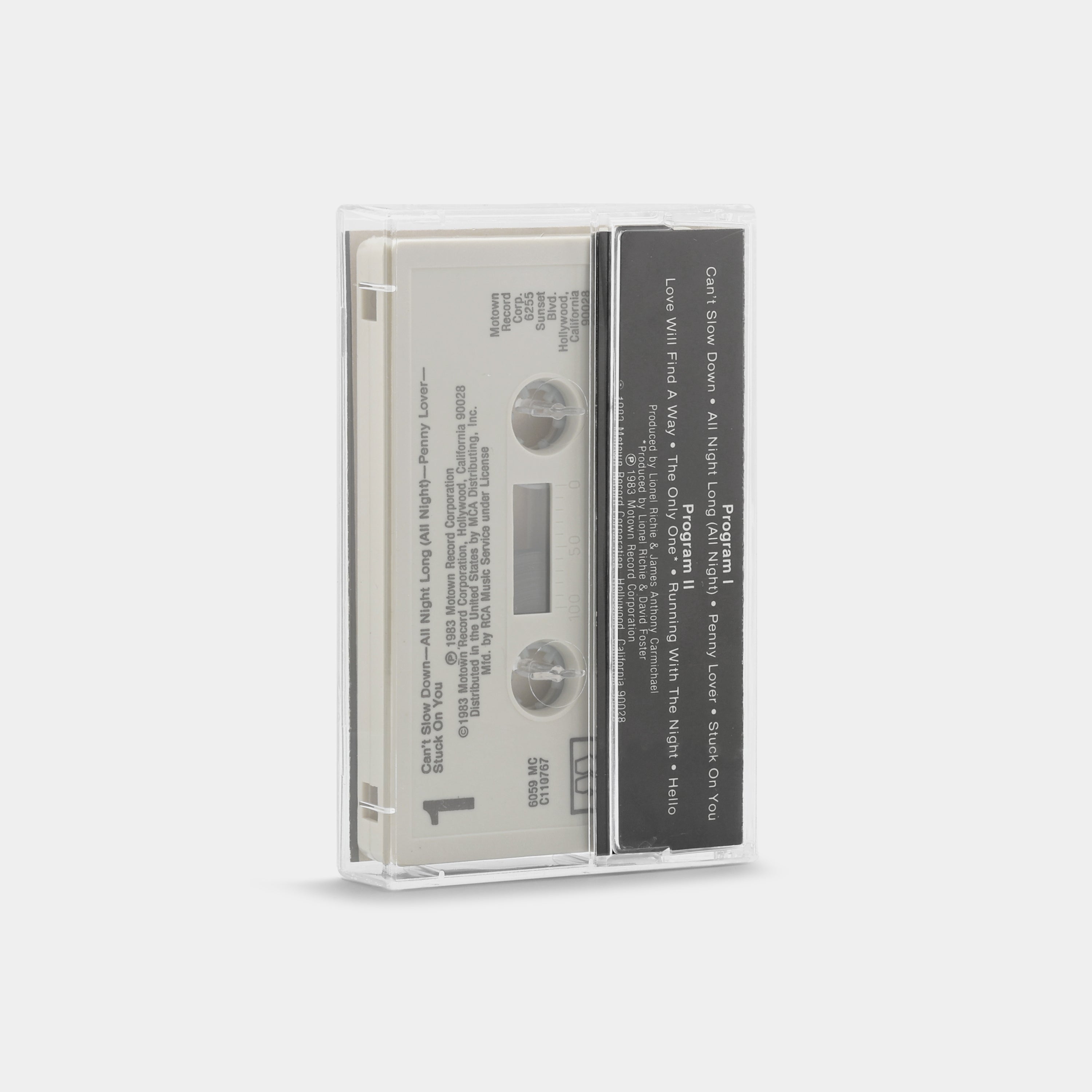 Lionel Richie - Can't Slow Down Cassette Tape