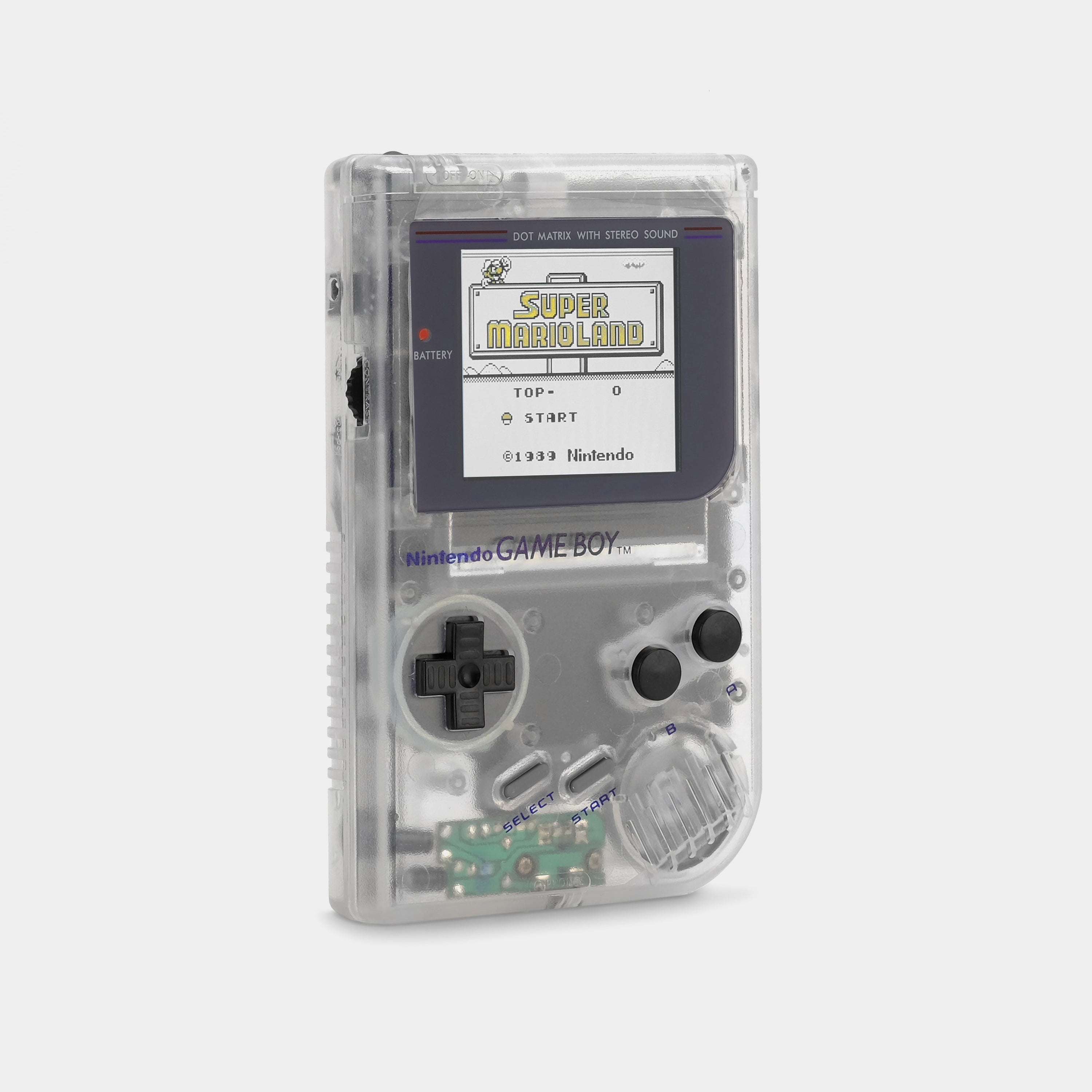 Nintendo Game Boy Clear Game Console With Multicolor Backlight