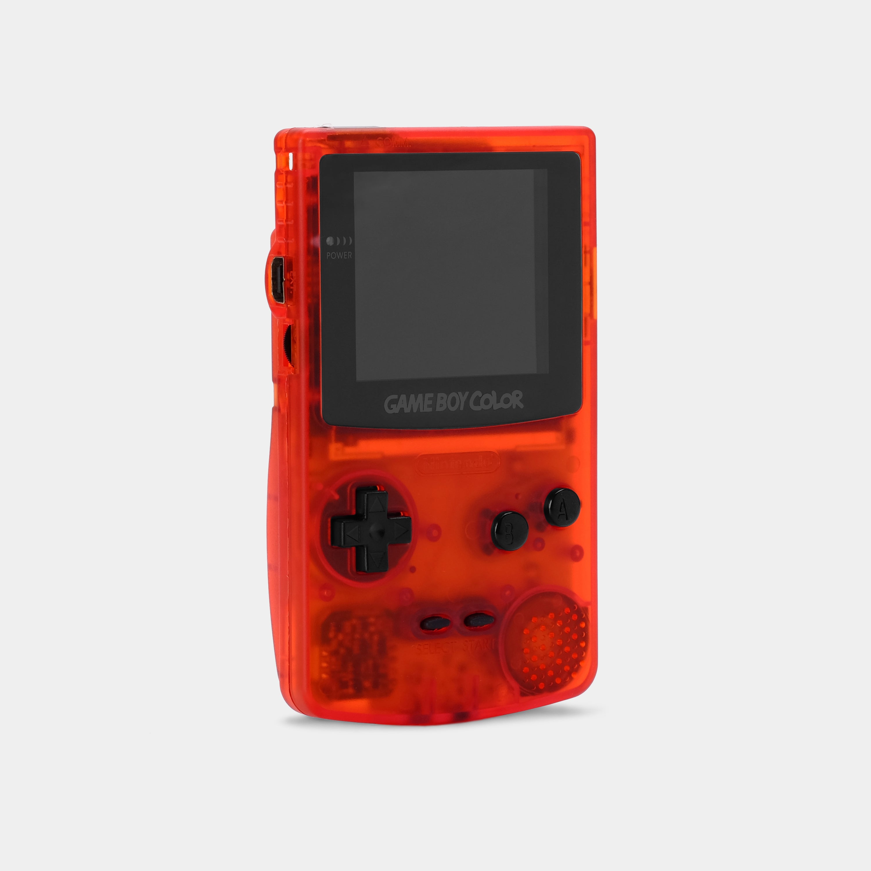 Nintendo Game Boy Color Clear Red Game Console With Backlit Screen