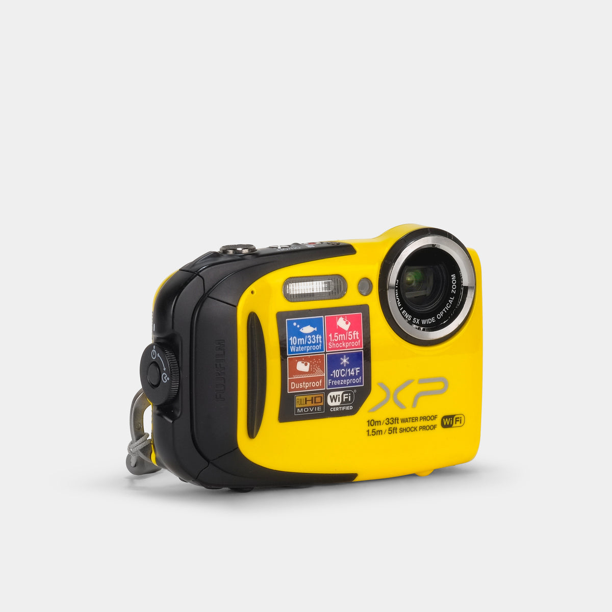 Appareil Photo Fuji FinePix XP70 Jaune étanche – 16,4 MP Zoom 5x – Avec Deux Cartes 32 Go