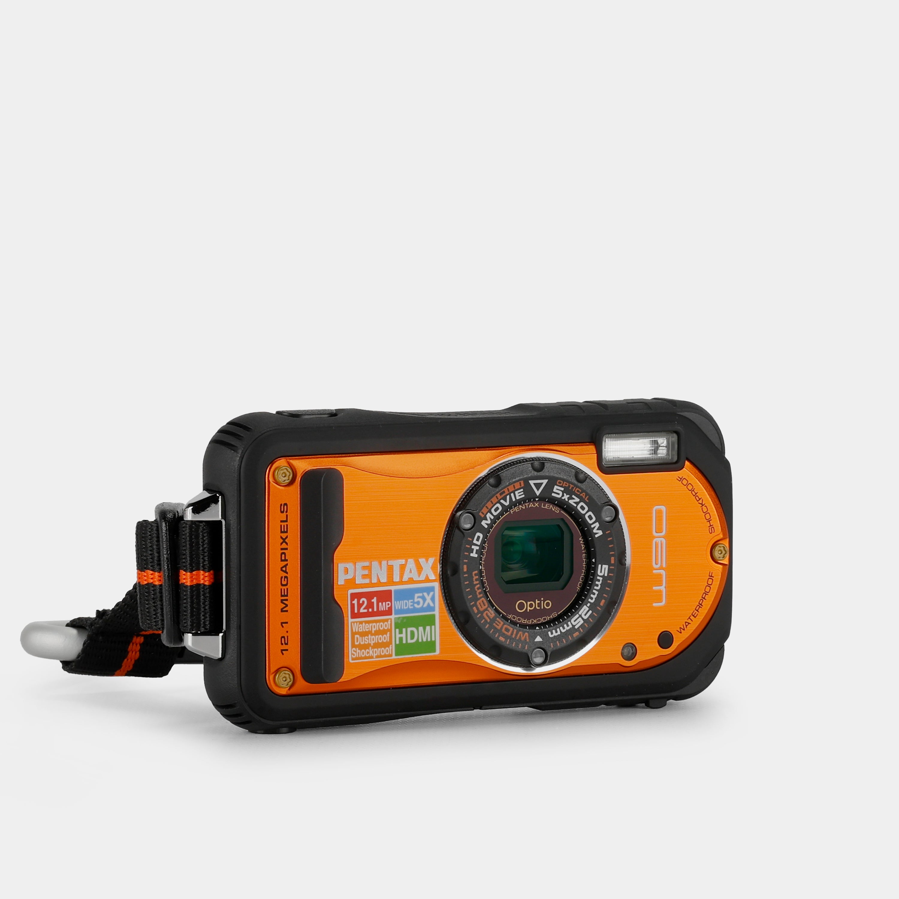 Pentax Optio W90 Orange Point and Shoot Digital Camera