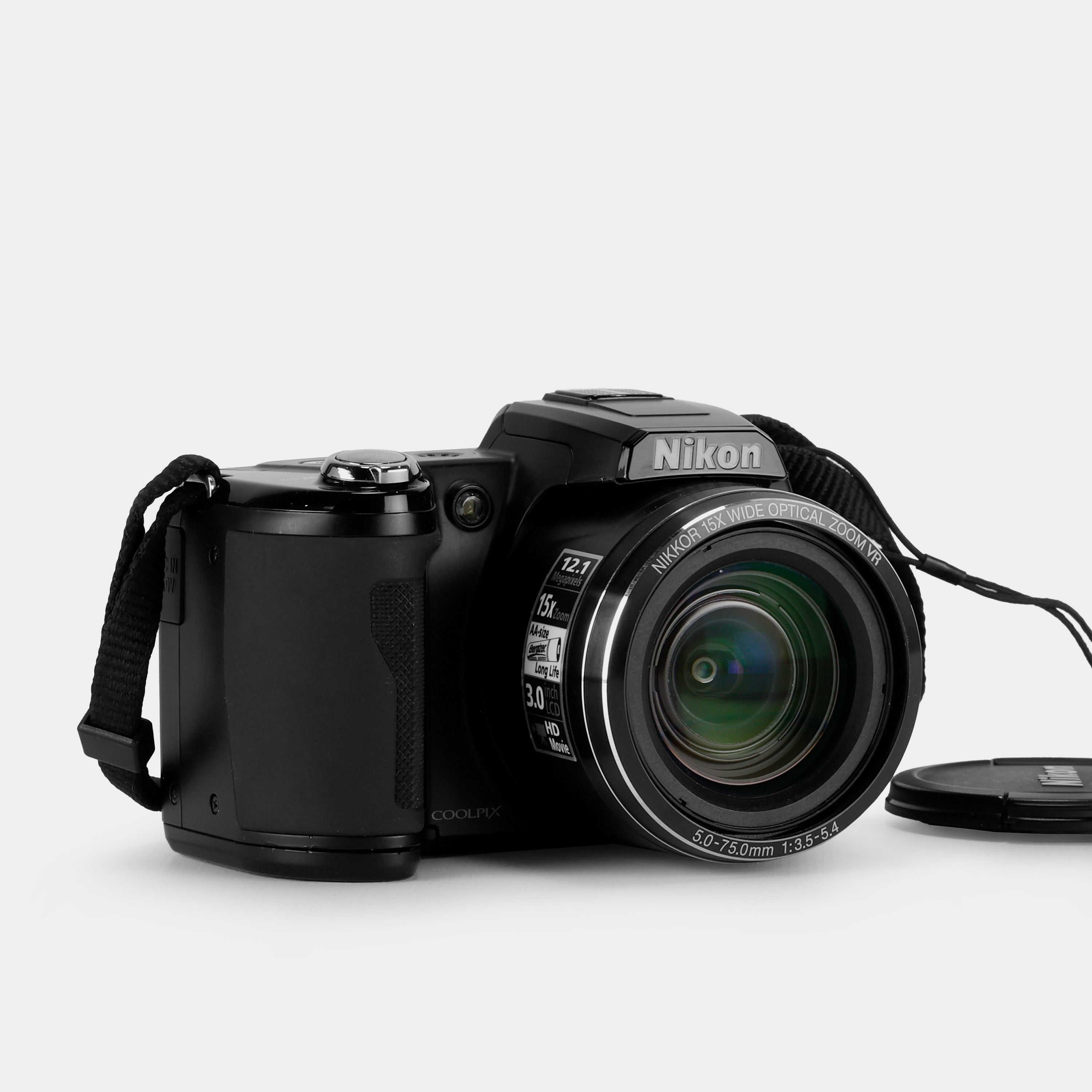【美品】Nikon COOLPIX L110 ニコン ブラック デジタルカメラ Nikon Coolpix L110 Black Point and Shoot Digital Camera